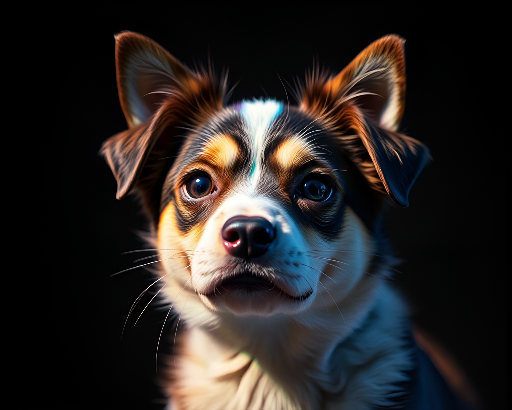 Holographic Pet with Rainbow Refraction in Cel-Shaded Style – free AI stock image