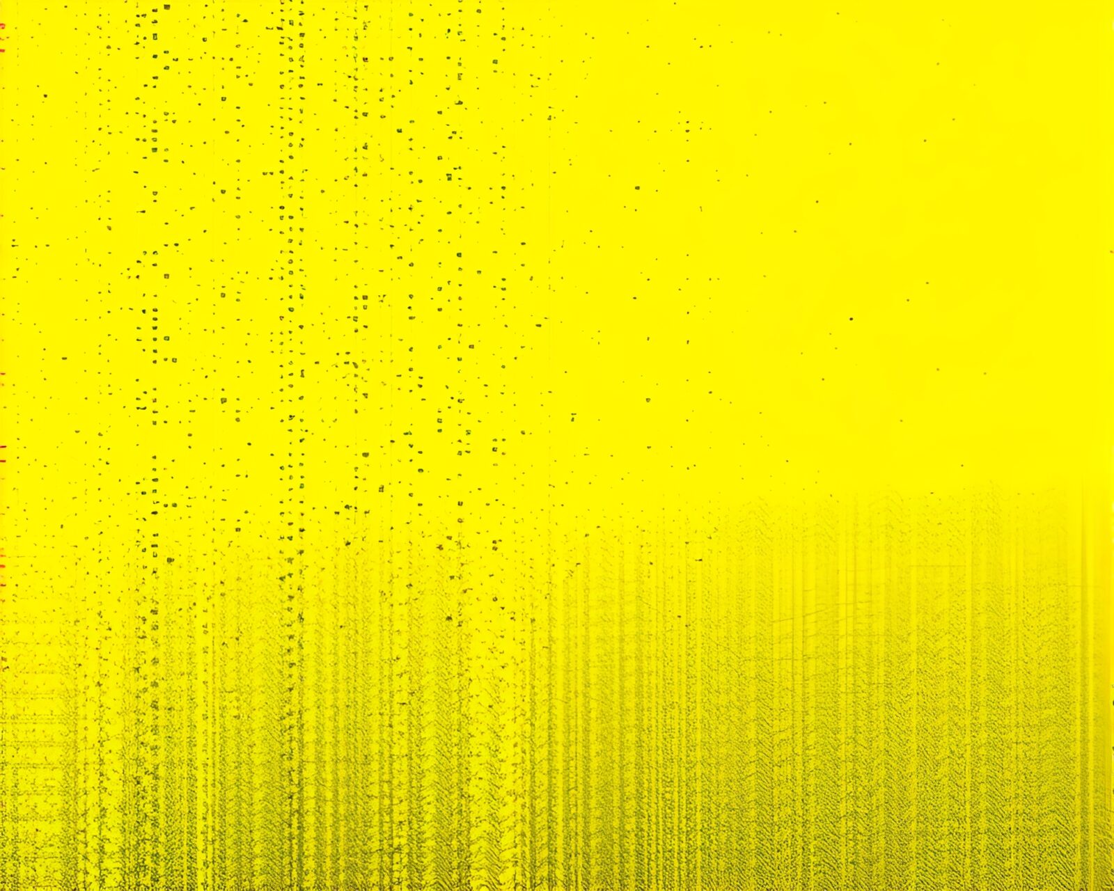 Psychedelic retro artwork with stippled glitch effects in yellow.