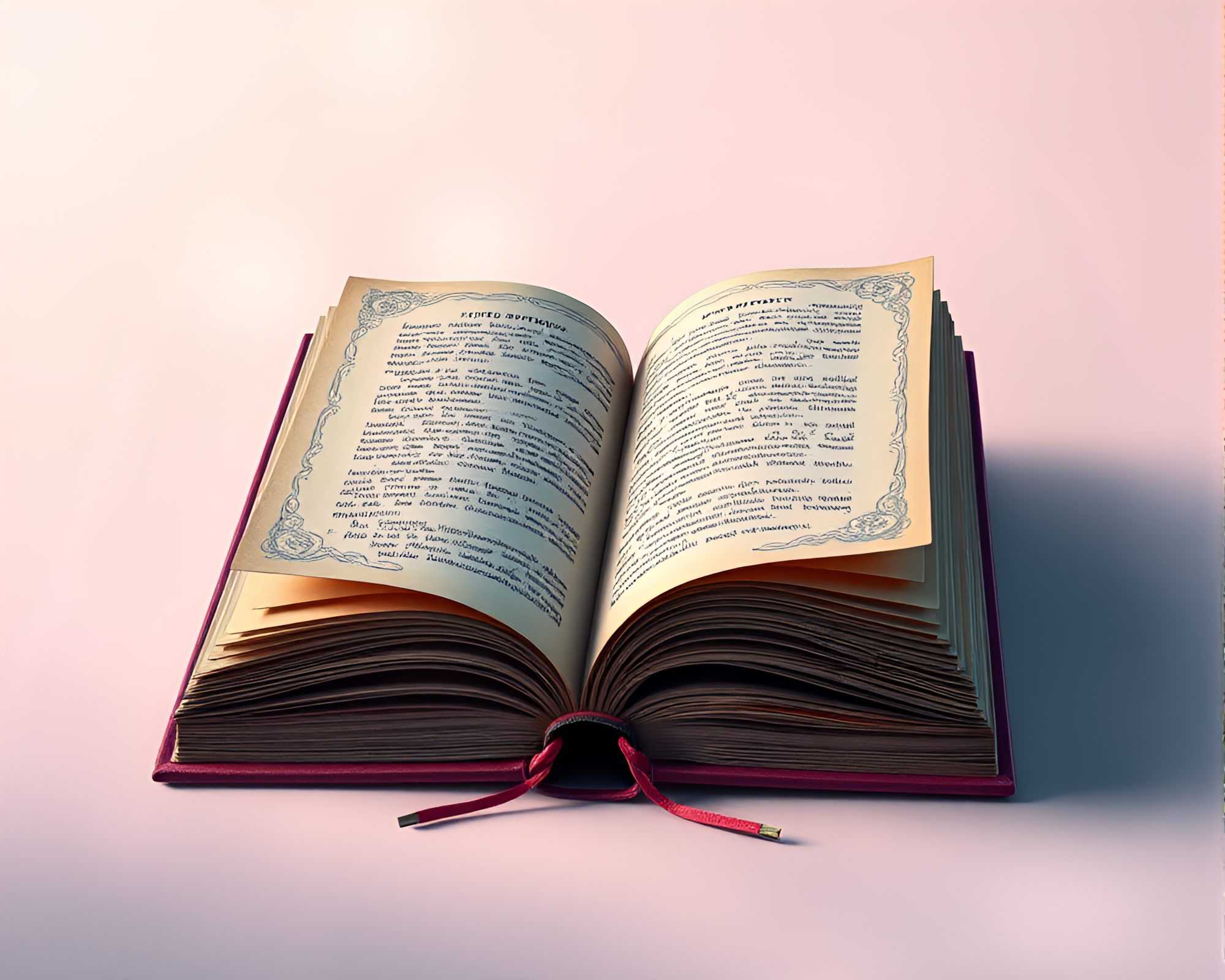 Enchanted Book in Muted Pastels with Dutch Angle Composition – free AI stock image