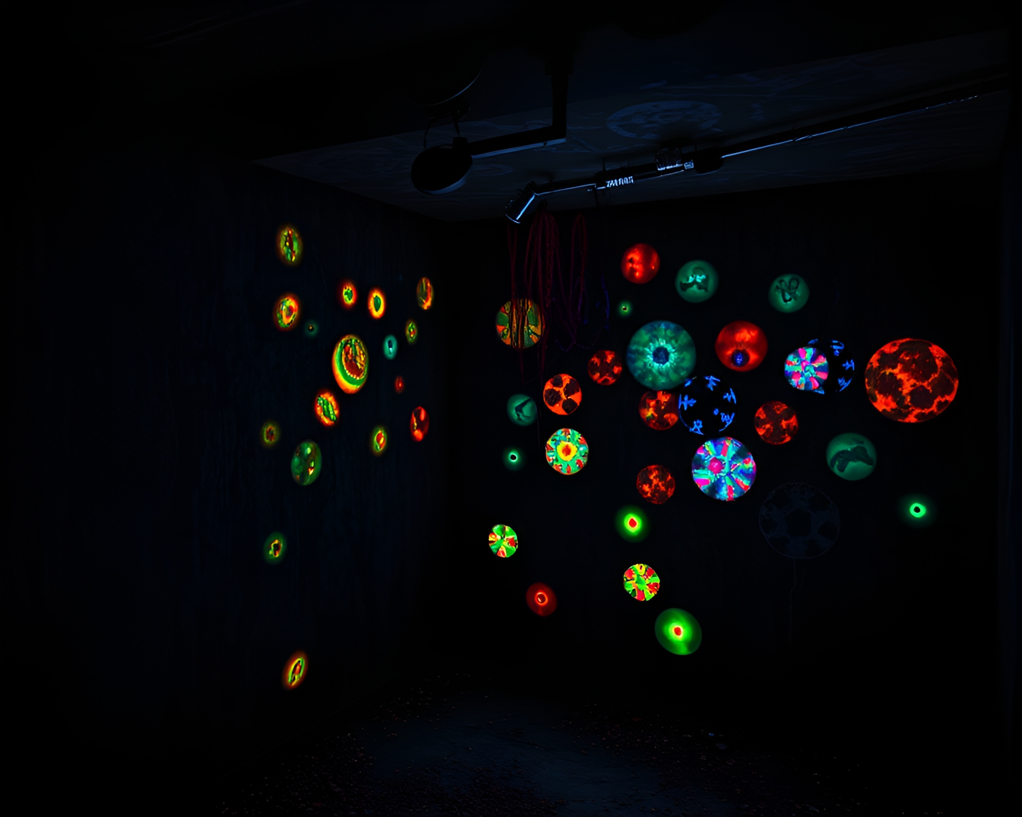Mildew Spots Transforming into Holographic Dreamscape – free AI stock image