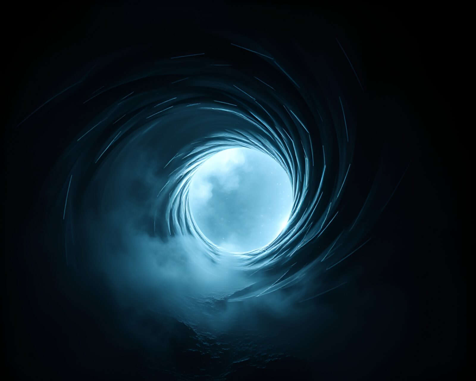 Mysterious vortex twisting through hazy alternate dimensions