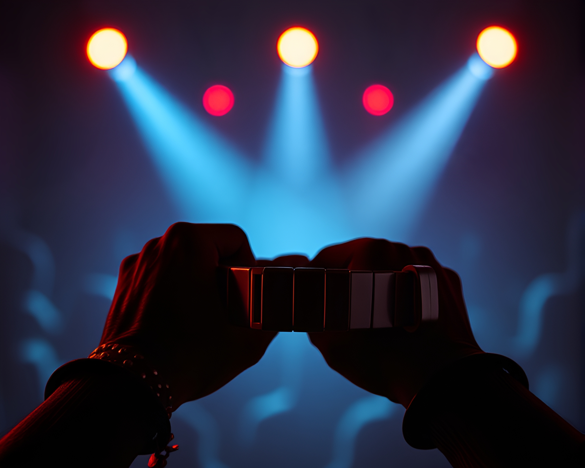 Urban Bracelet Street Art with Club Lighting – free AI stock image