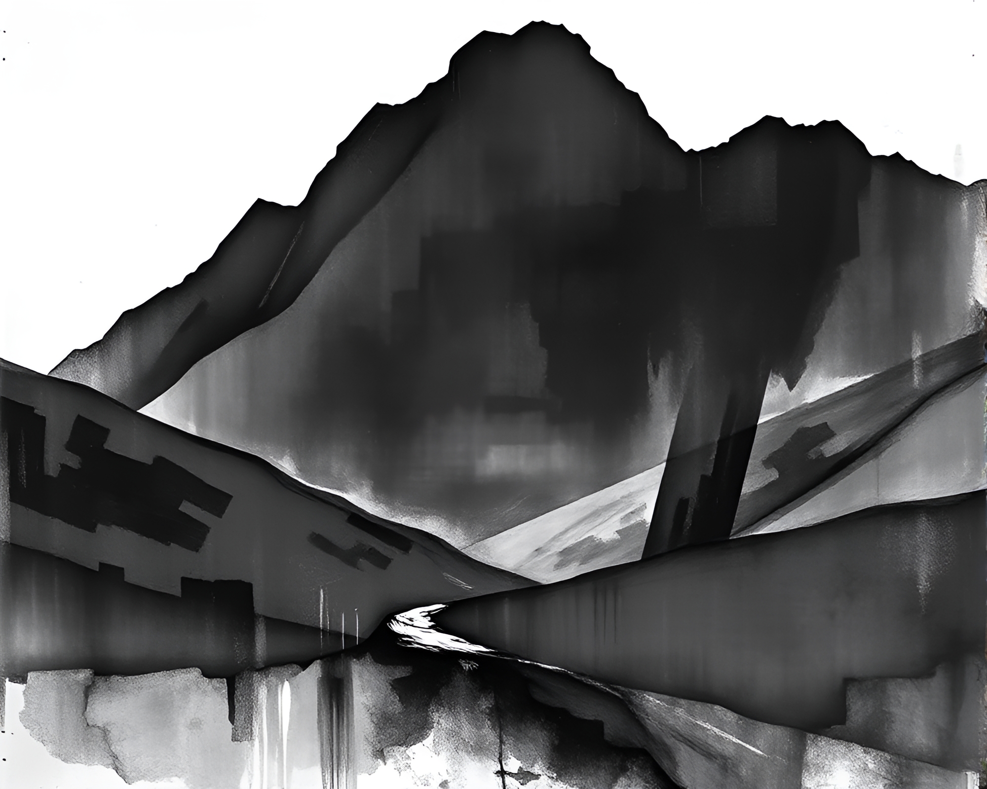Valley of Shadows: Abstract Composition – free AI stock image
