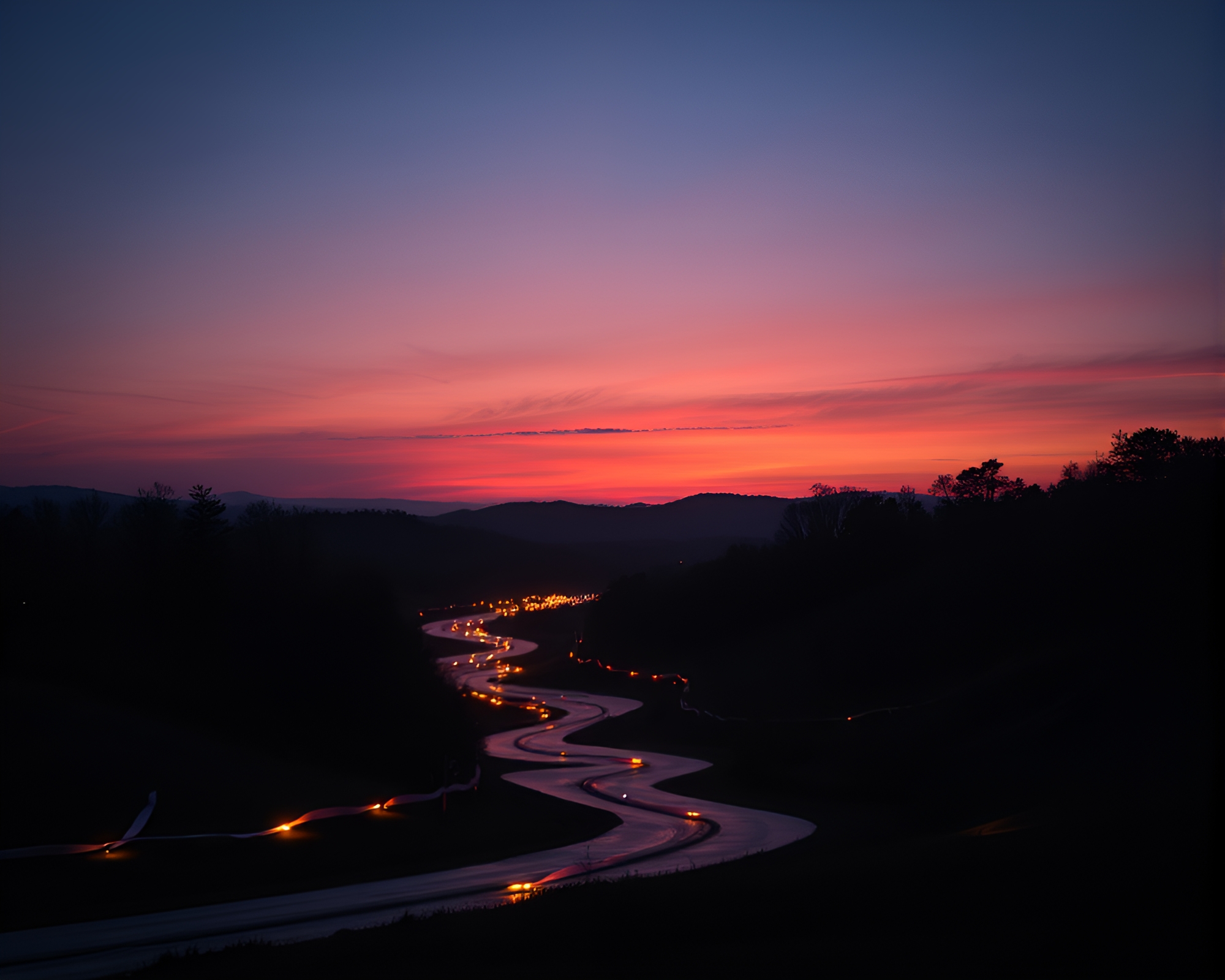 Satin Ribbon Light Leaks Candlelit Dawn Scene – free AI stock image