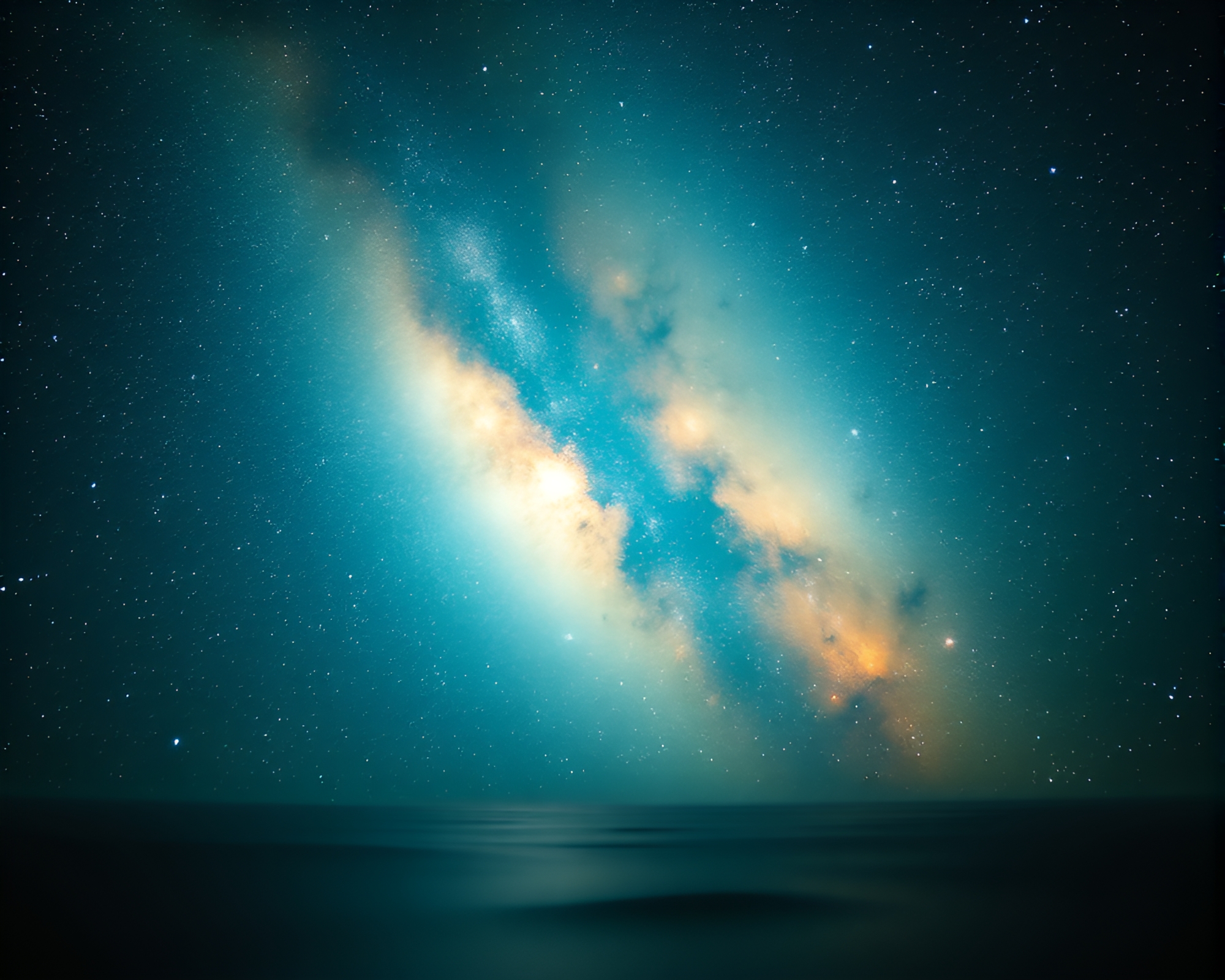 Procedurally Generated Vase under Starlit Sky with Film Burns – free AI stock image