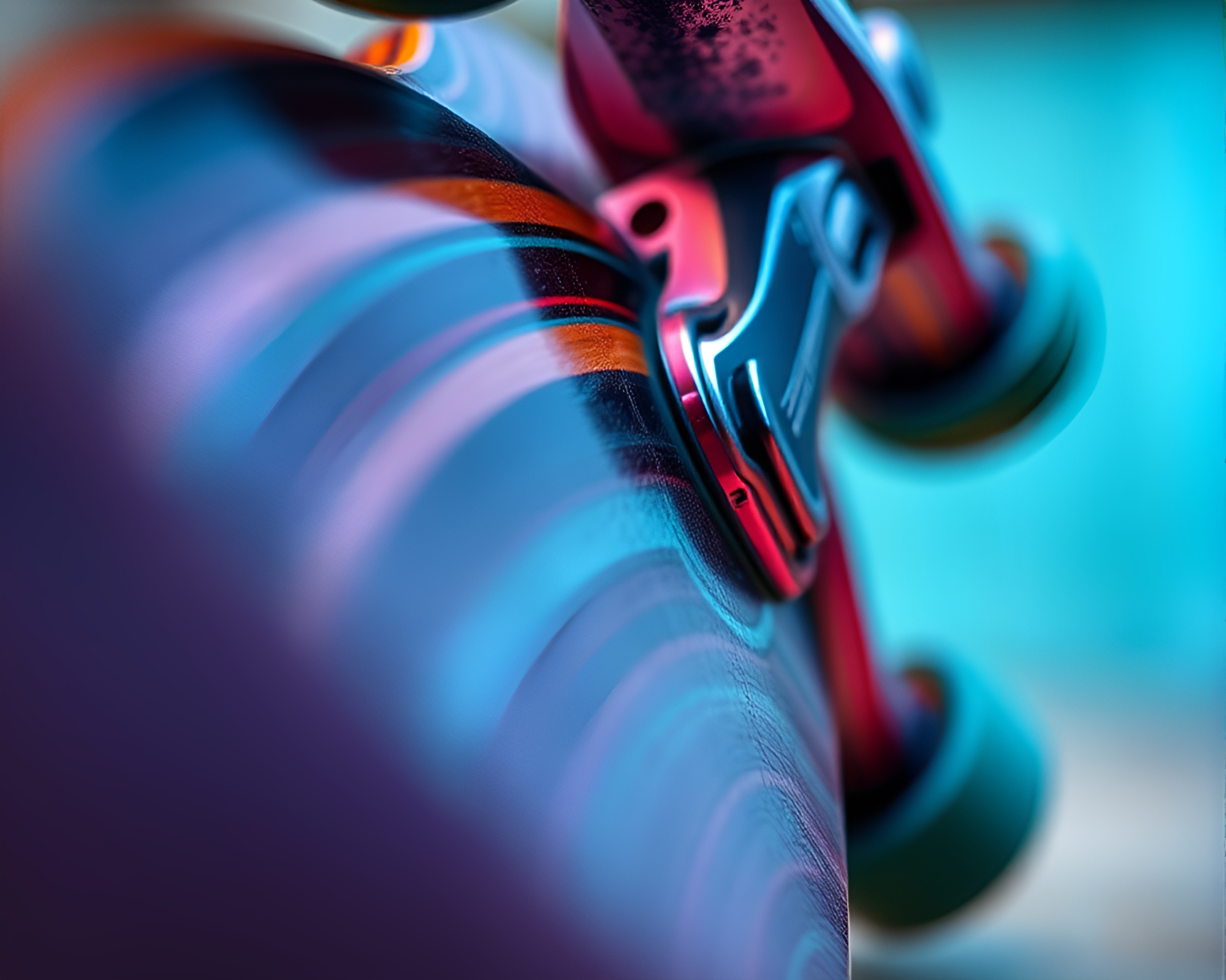 Retro Skateboard Macro Detail Trompe-l’oeil Art – free AI stock image