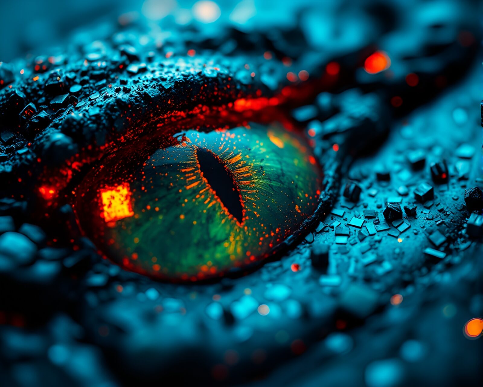 Gelbooru art of macro Leviathan in cross-processed indigo light