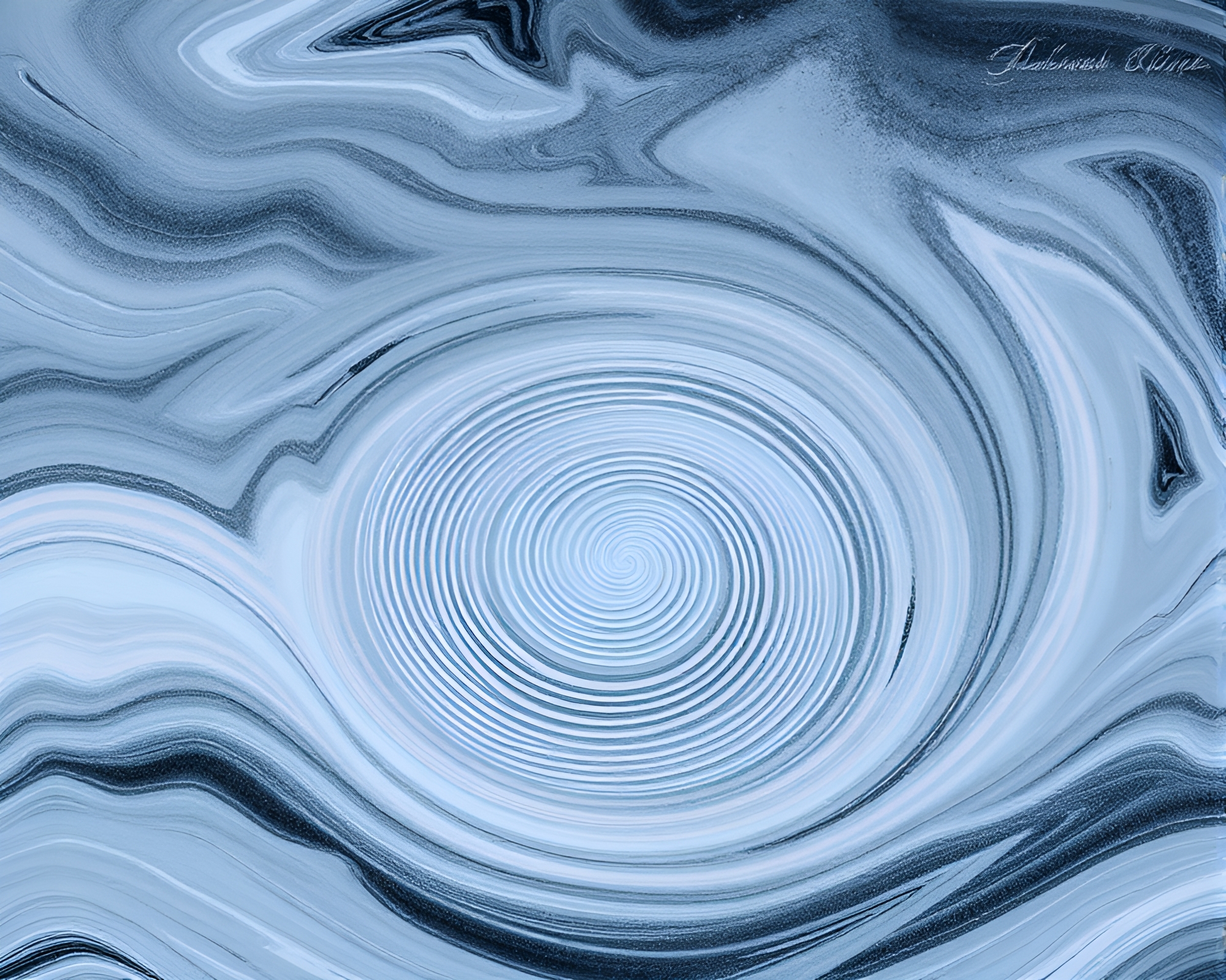 Glacial Serenity: Fingerprint Swirls in Muted Chiaroscuro – free AI stock image