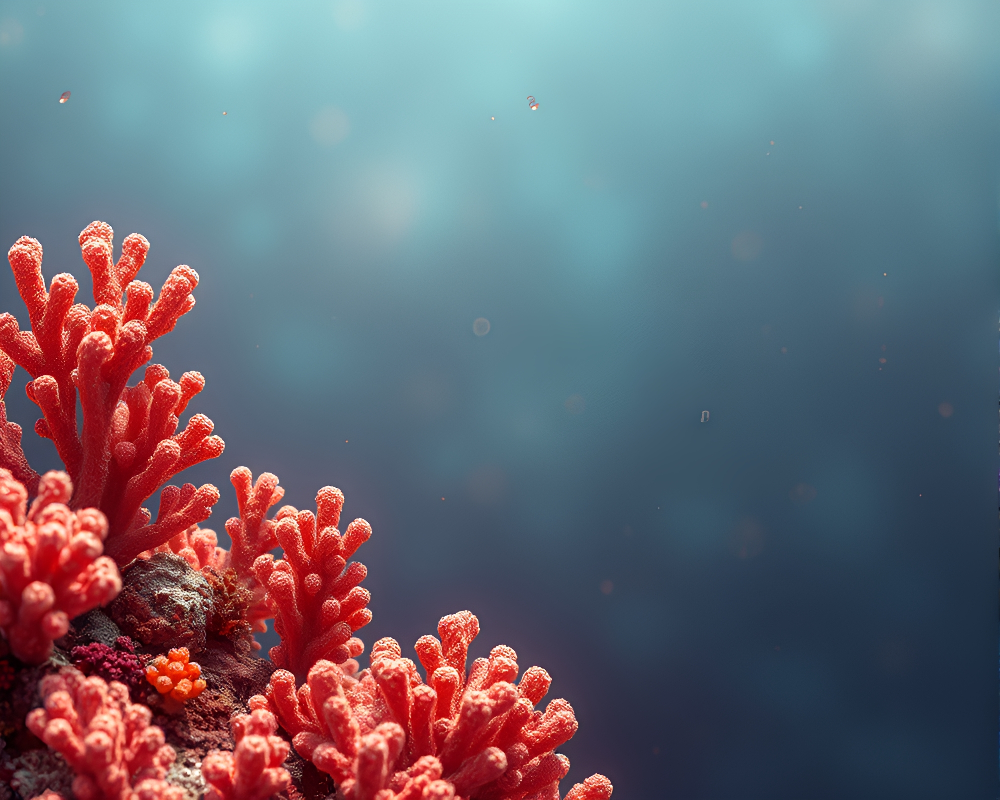 Rust Patina Coral Reef: Digital Bloom Gradient Mesh – free AI stock image