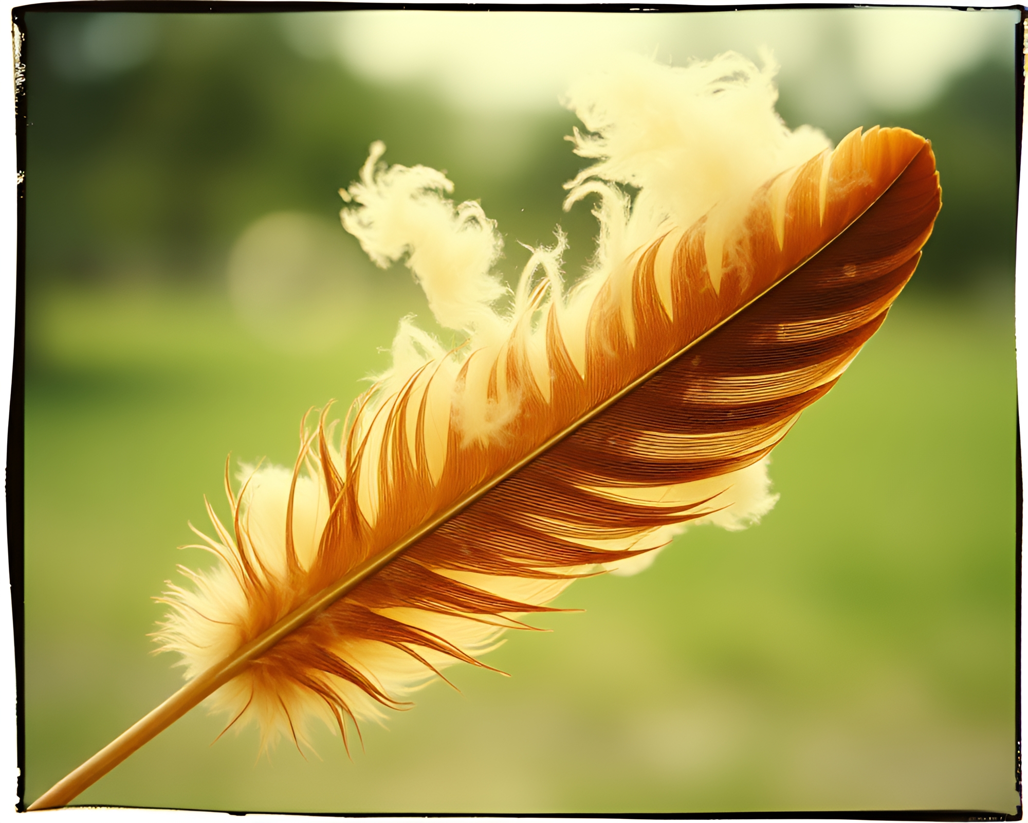 Savannah Feather Dusting Papyrus Scene – free AI stock image