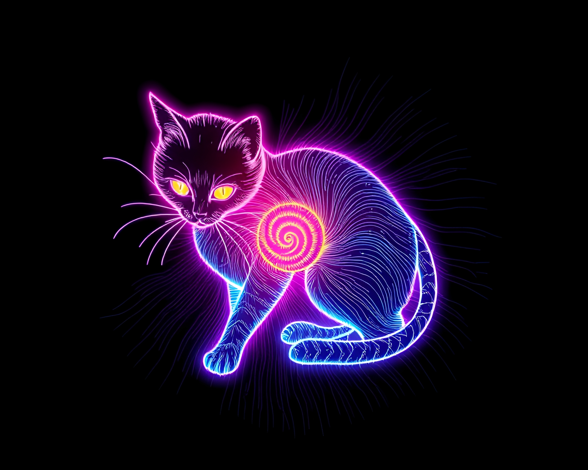 Surreal Schrodinger’s Cat ASCII Art – free AI stock image