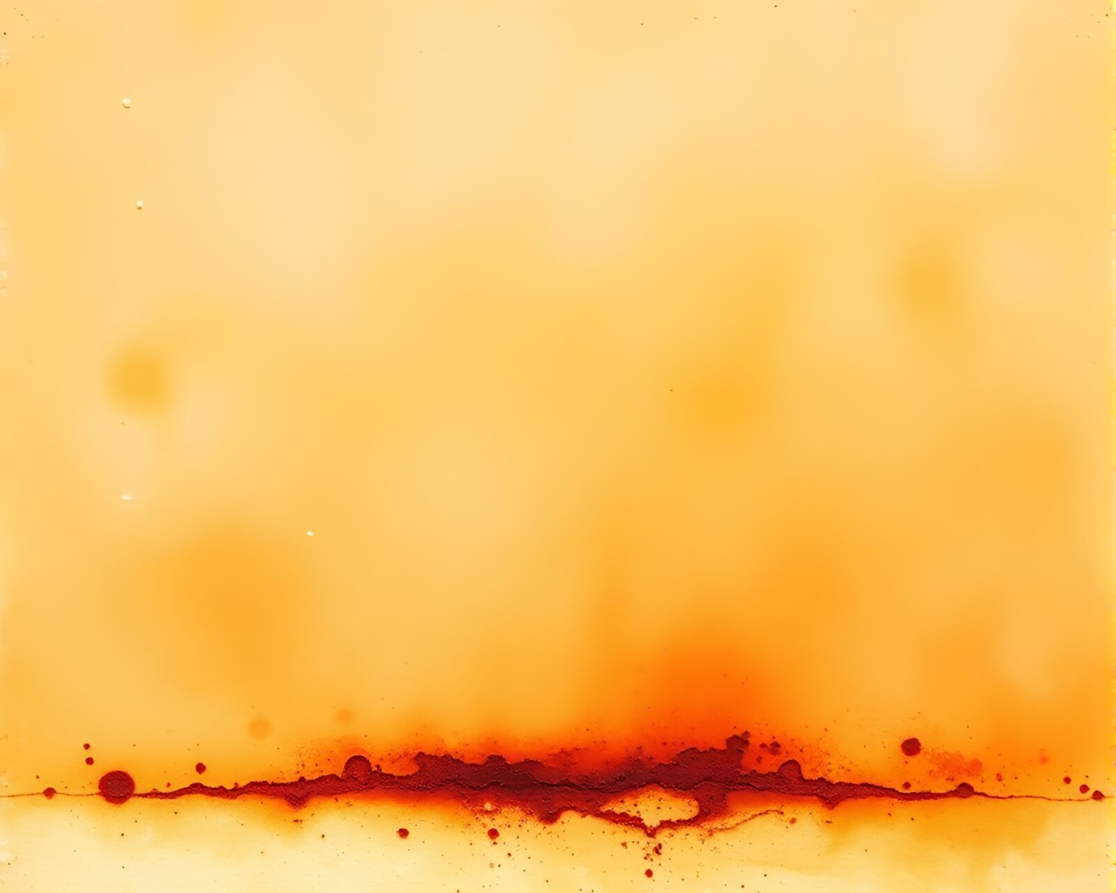 Egg tempera painting of chocolate fountain under sunset gradient