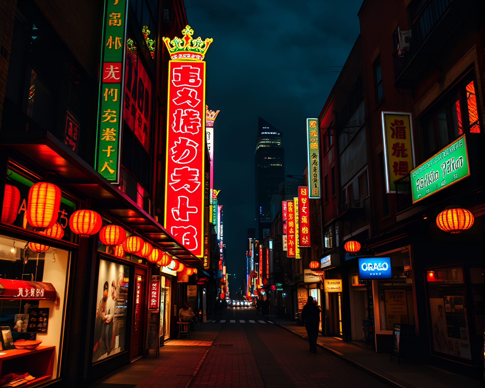 Neon City Glow Crown Woodblock Print Marks – free AI stock image