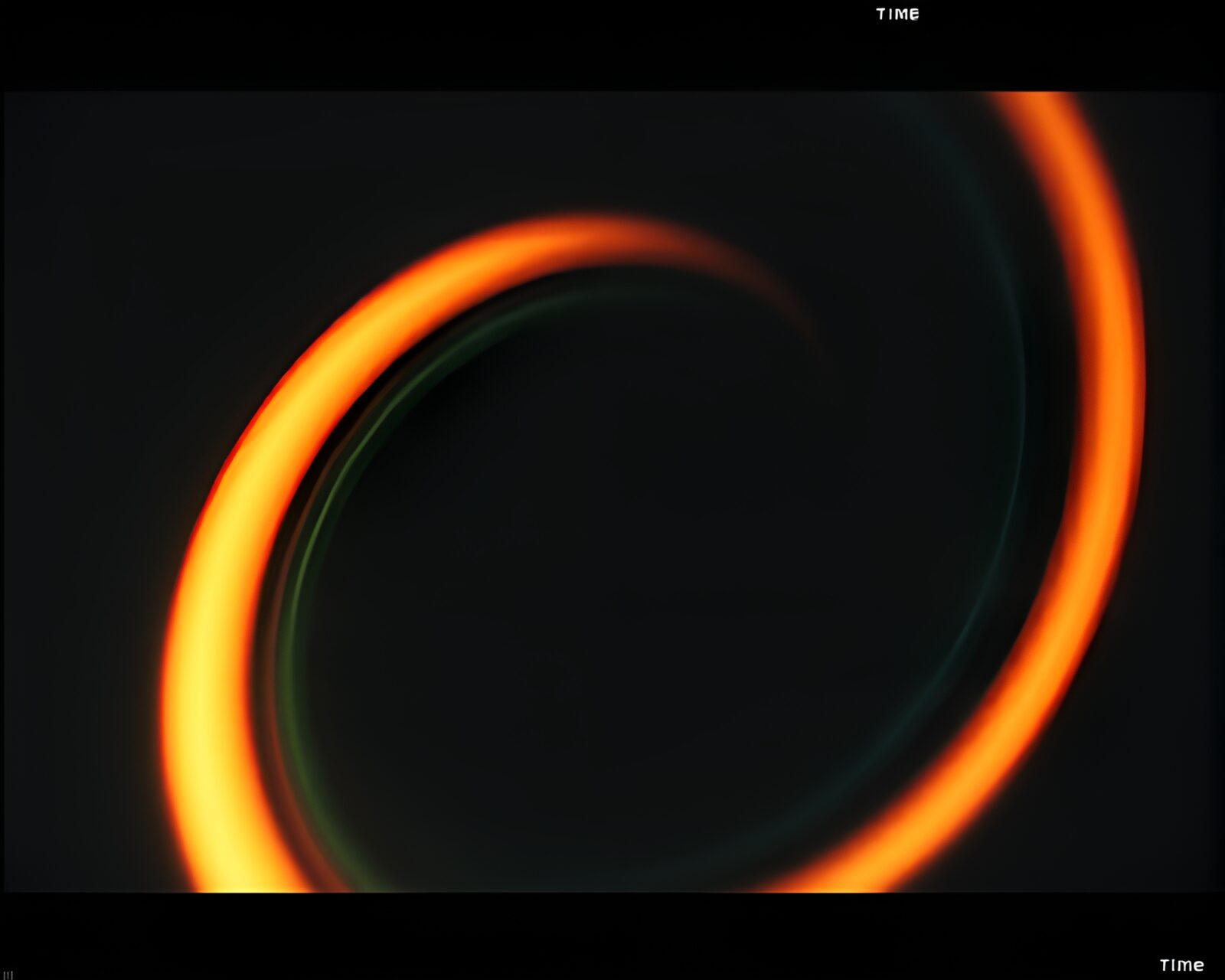 Minimalist composition of time vortex with prism refraction
