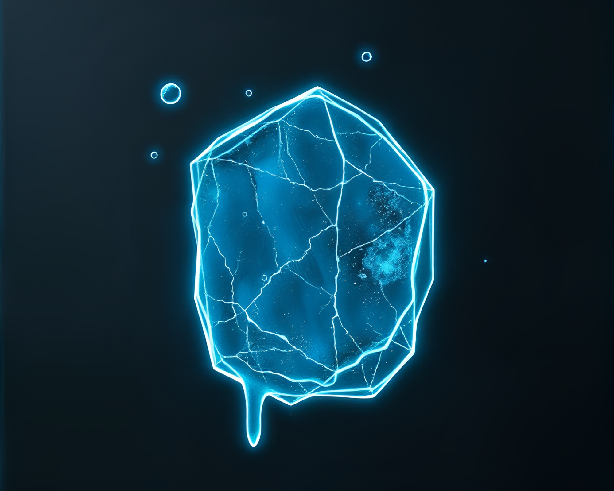 Chalkboard drawing of glowing rune stone with paper tears – free AI stock image