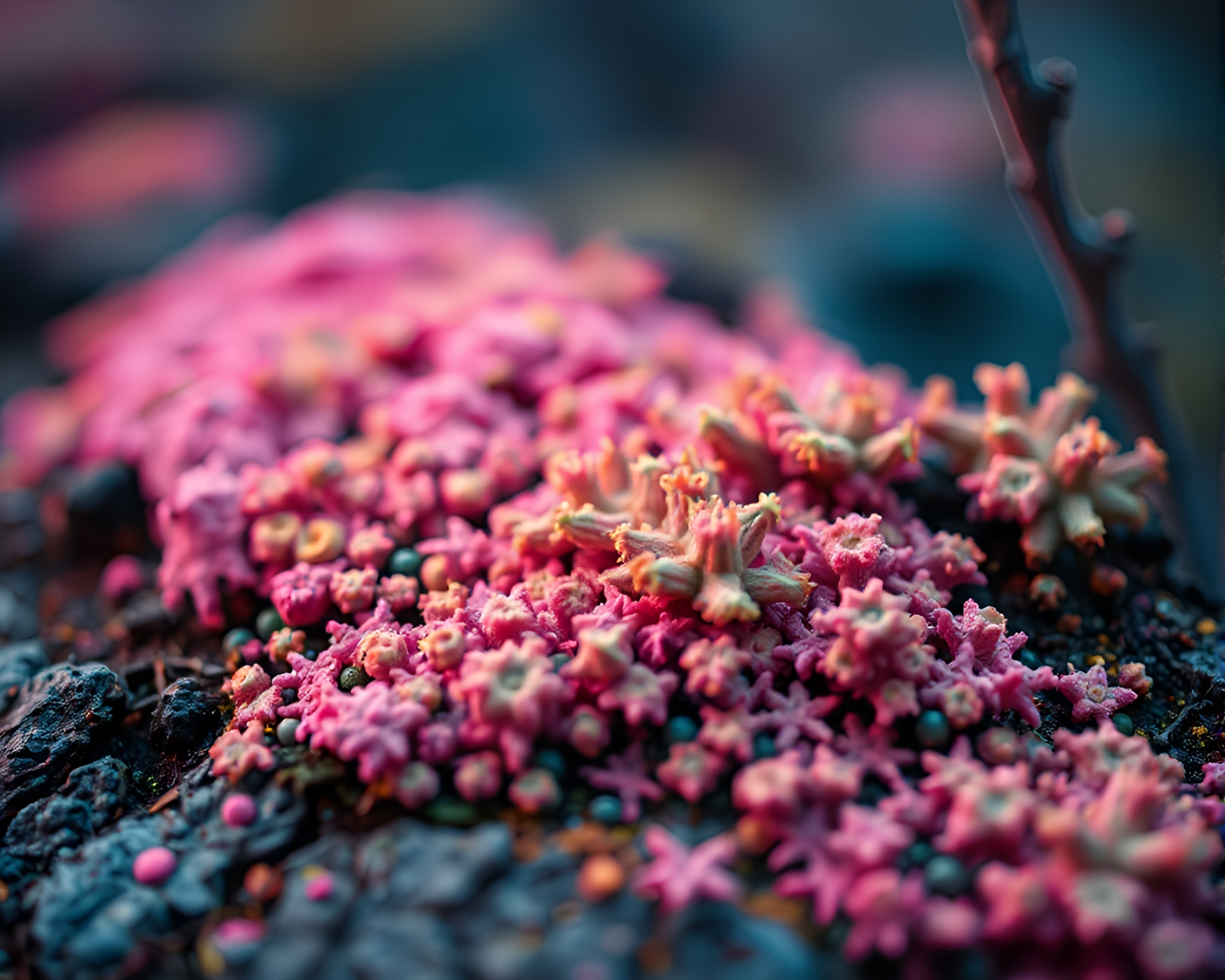 Surreal Lichen Dreamscape in Neon Pastels – free AI stock image