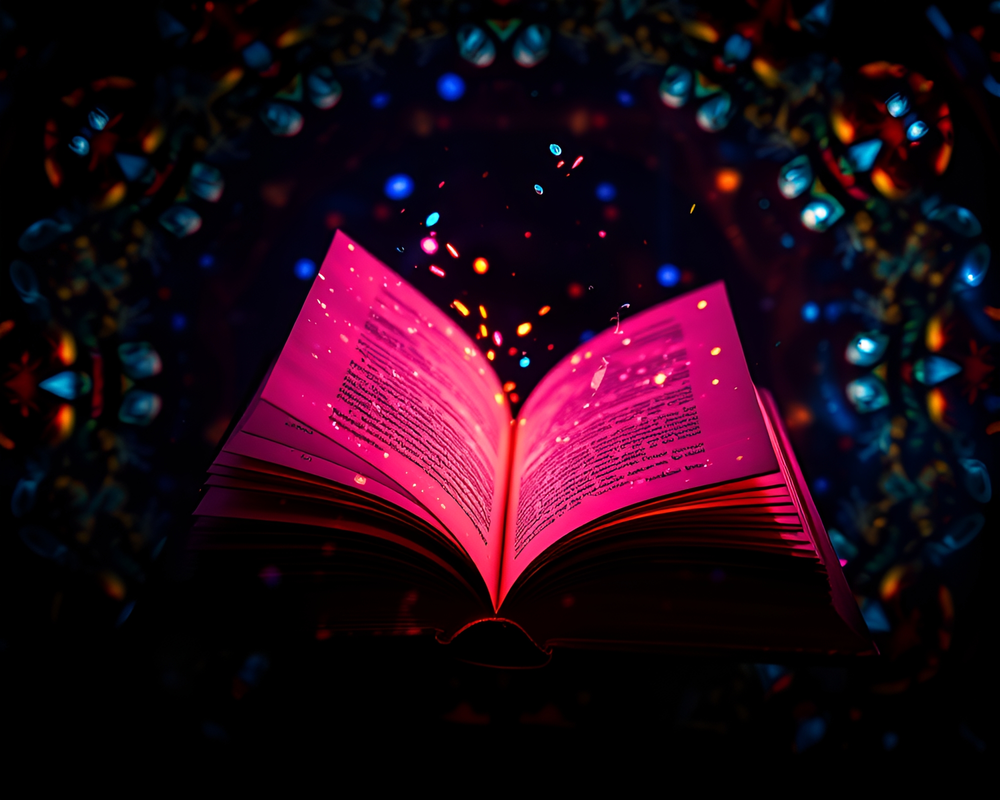 Ethereal Poe Fragments in Vibrant Cinemagraph – free AI stock image