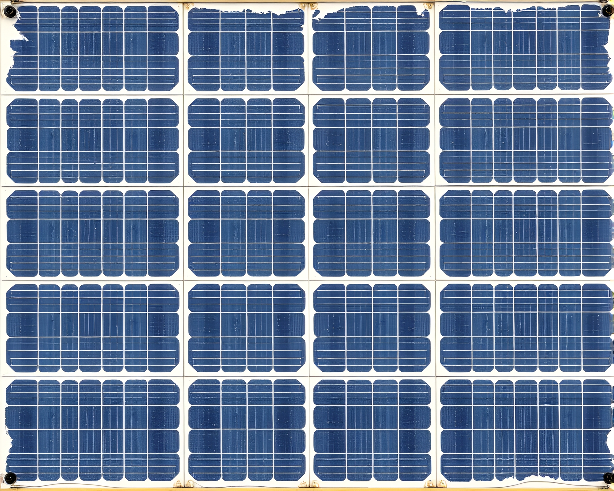 Torn-edge Solar Panel Array in Stipple Pastels – free AI stock image