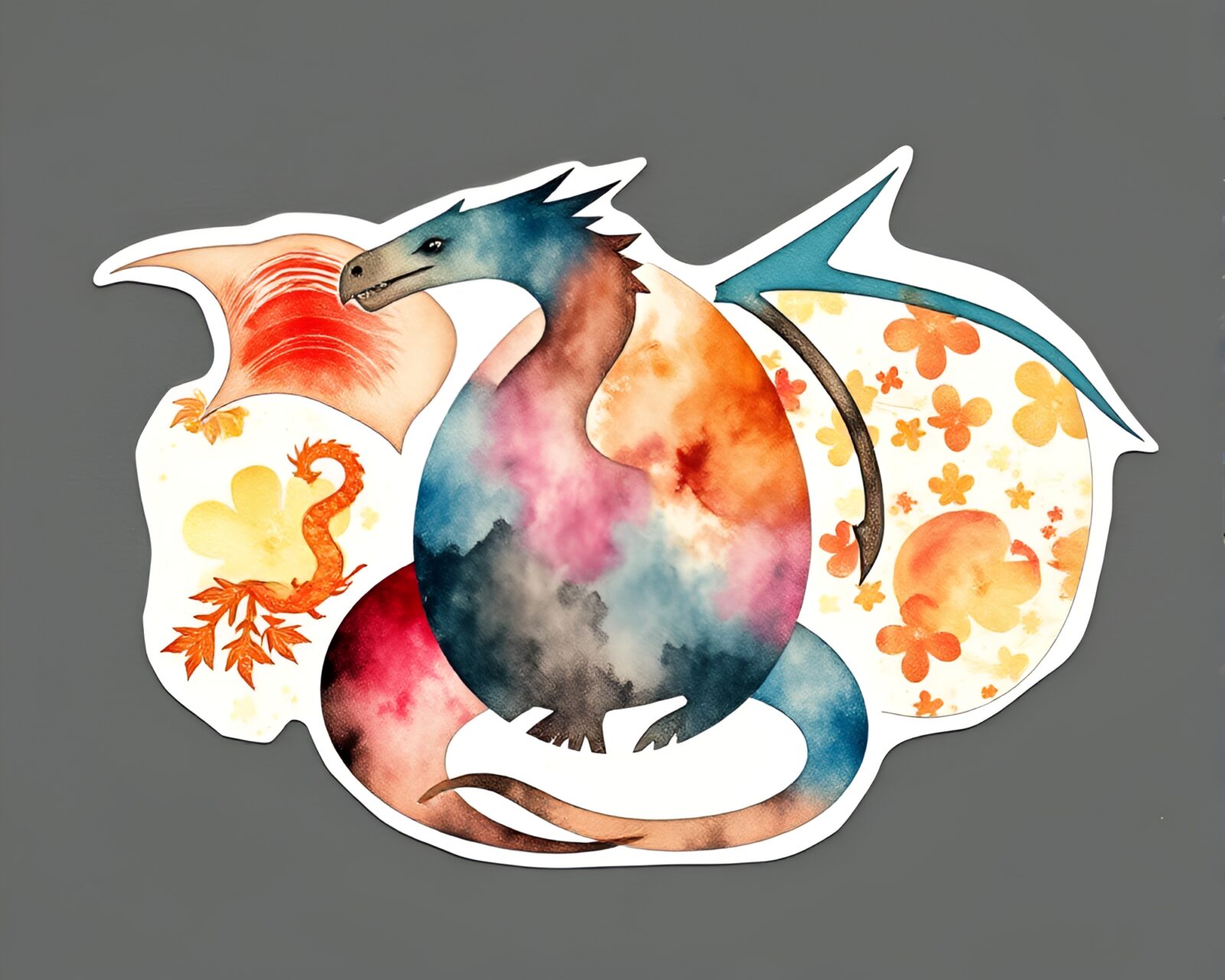 A futuristic dragon egg design in blueprint style collage
