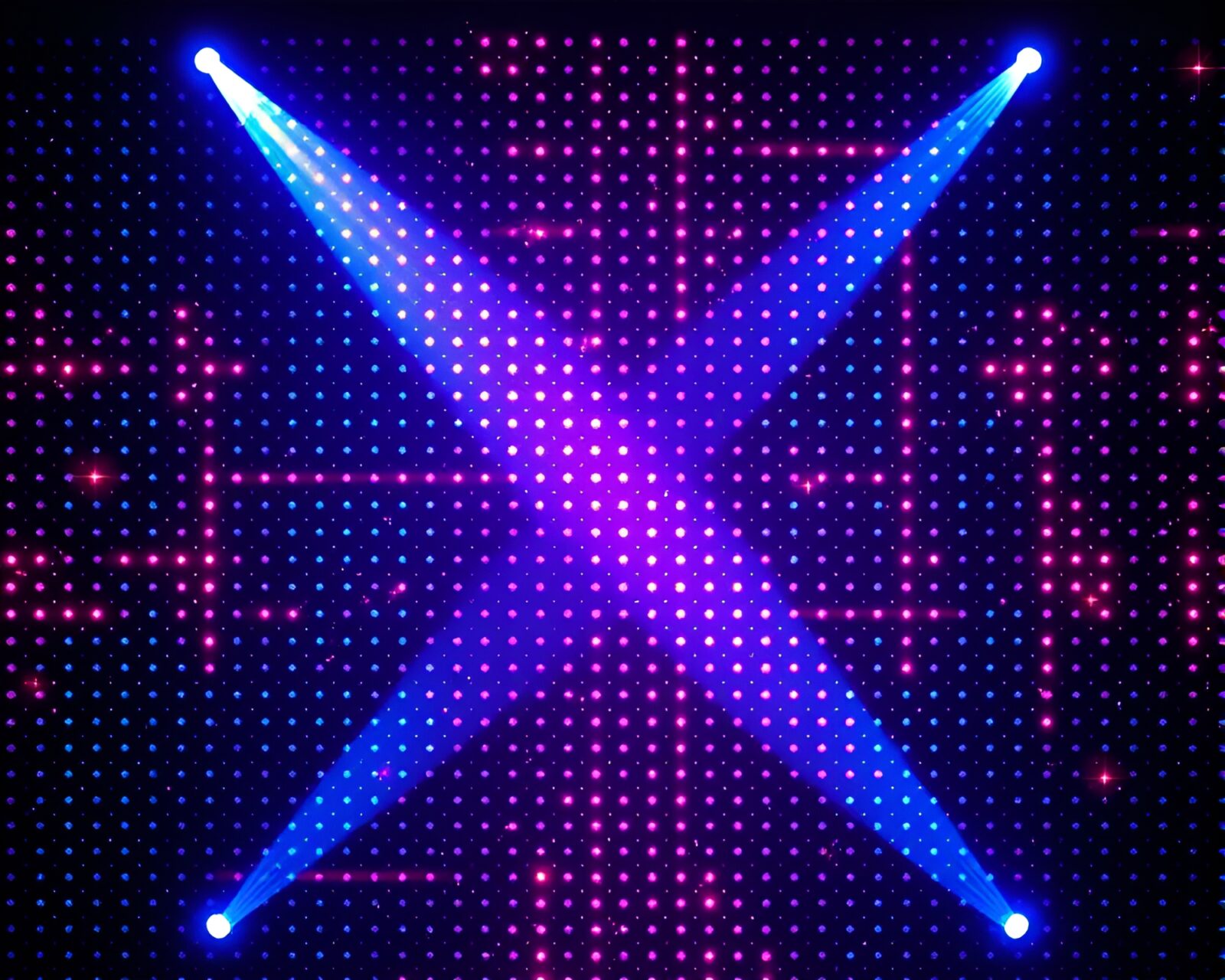 A mesmerizing cosmic horror LED pixel grid swirling in colors