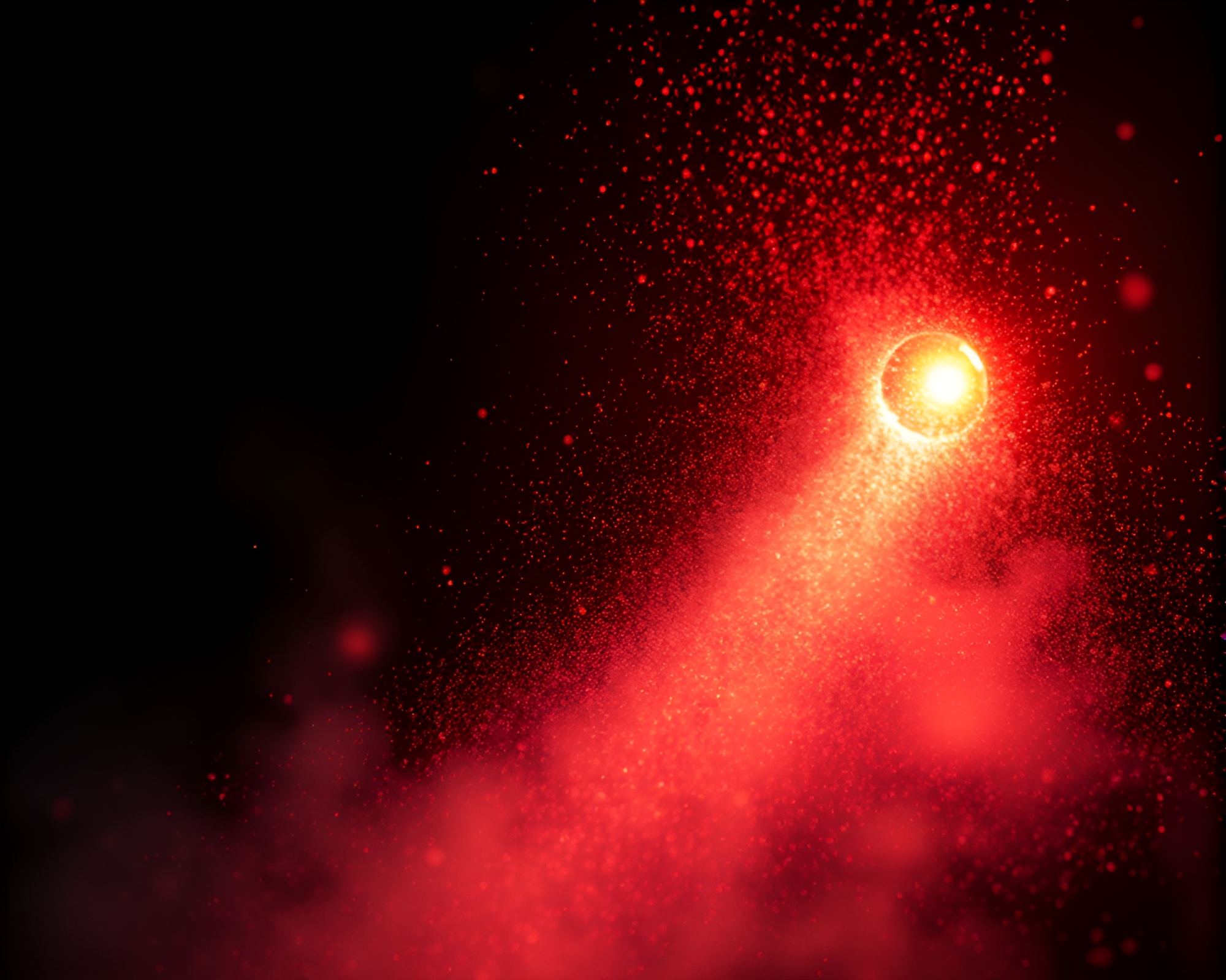 Quantum Teleportation Device in Dust Particle Spotlight – free AI stock image