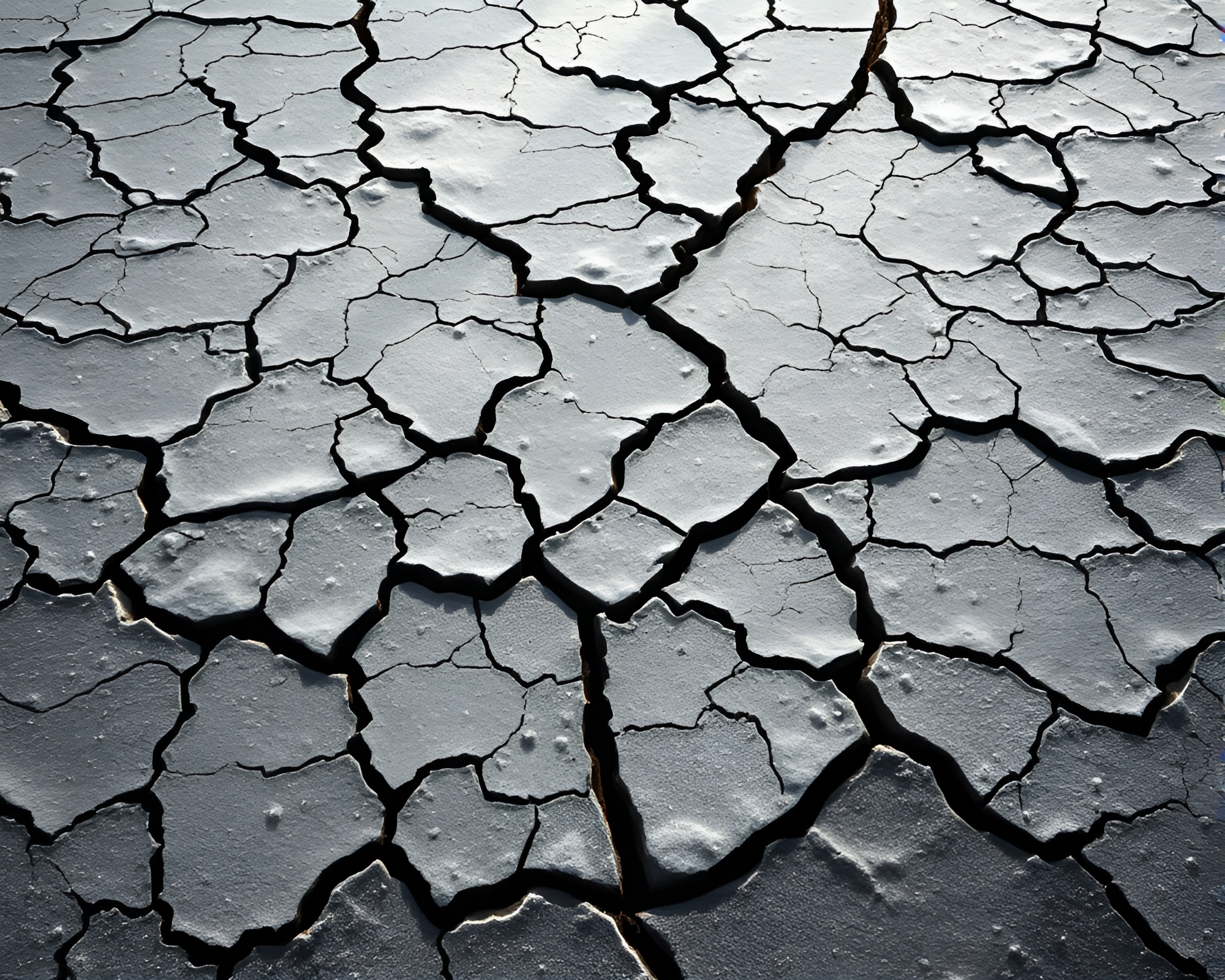 Snow-Kissed Cracked Earth: A Tenebrism Escher Fantasy – free AI stock image