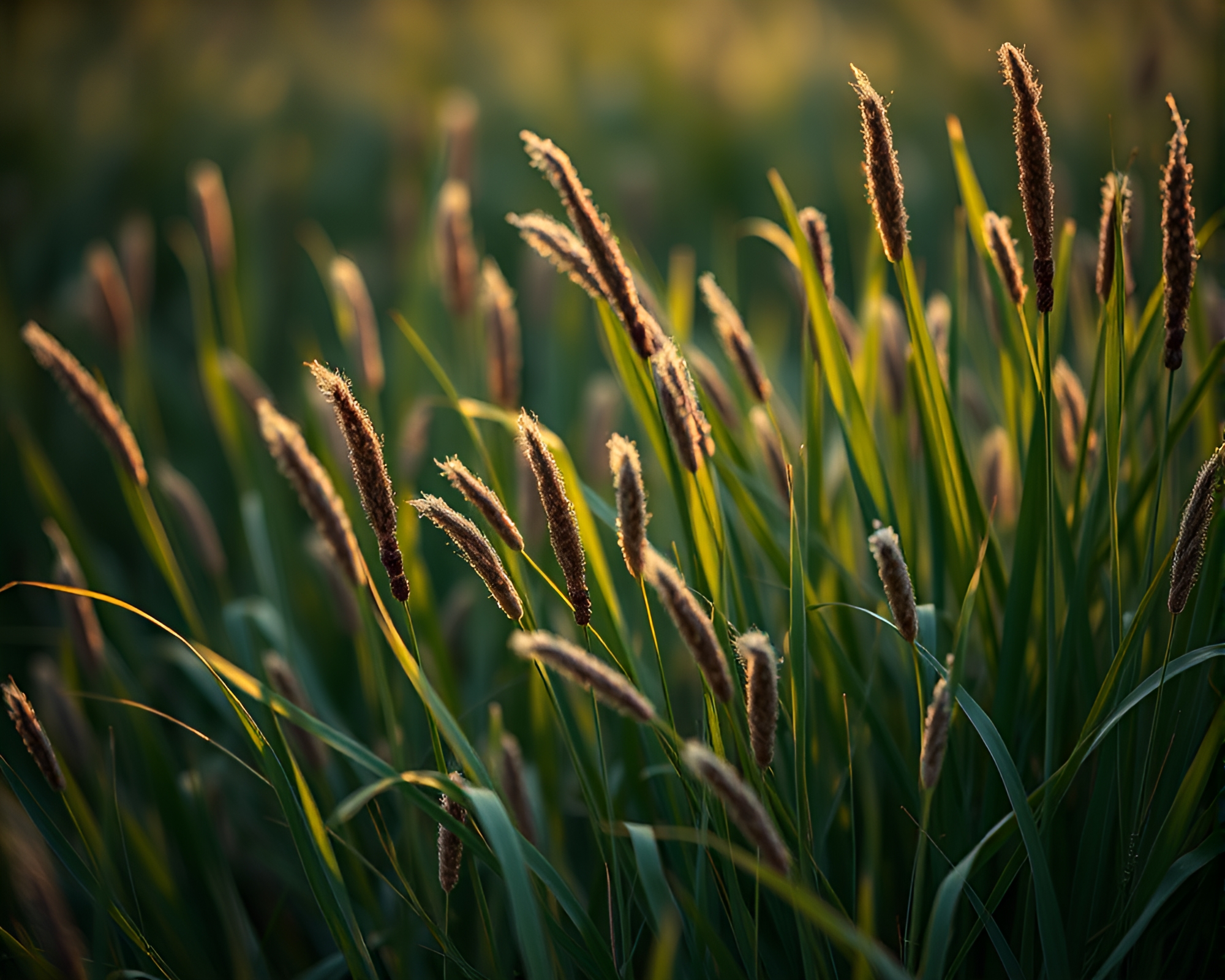 Savannah Grass Beadwork: Low Light Elegance – free AI stock image