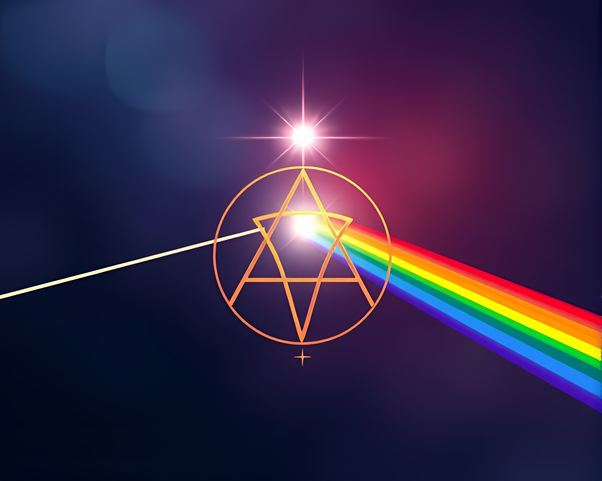 Rainbow Refraction Esoteric Sigil Isometric Illustration – free AI stock image