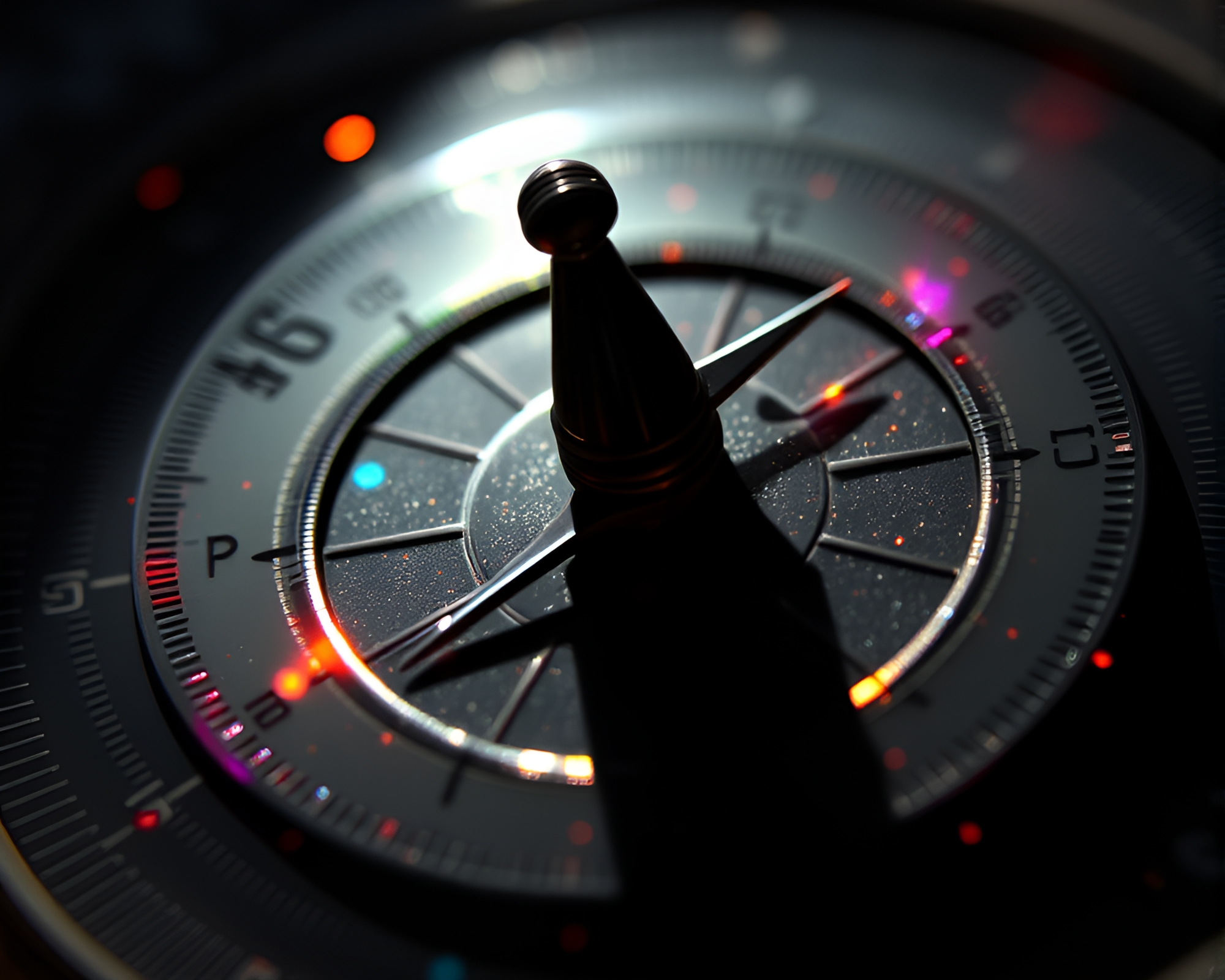 Ethereal Pocket Sundial Hologram in Dramatic Chiaroscuro Lighting – free AI stock image