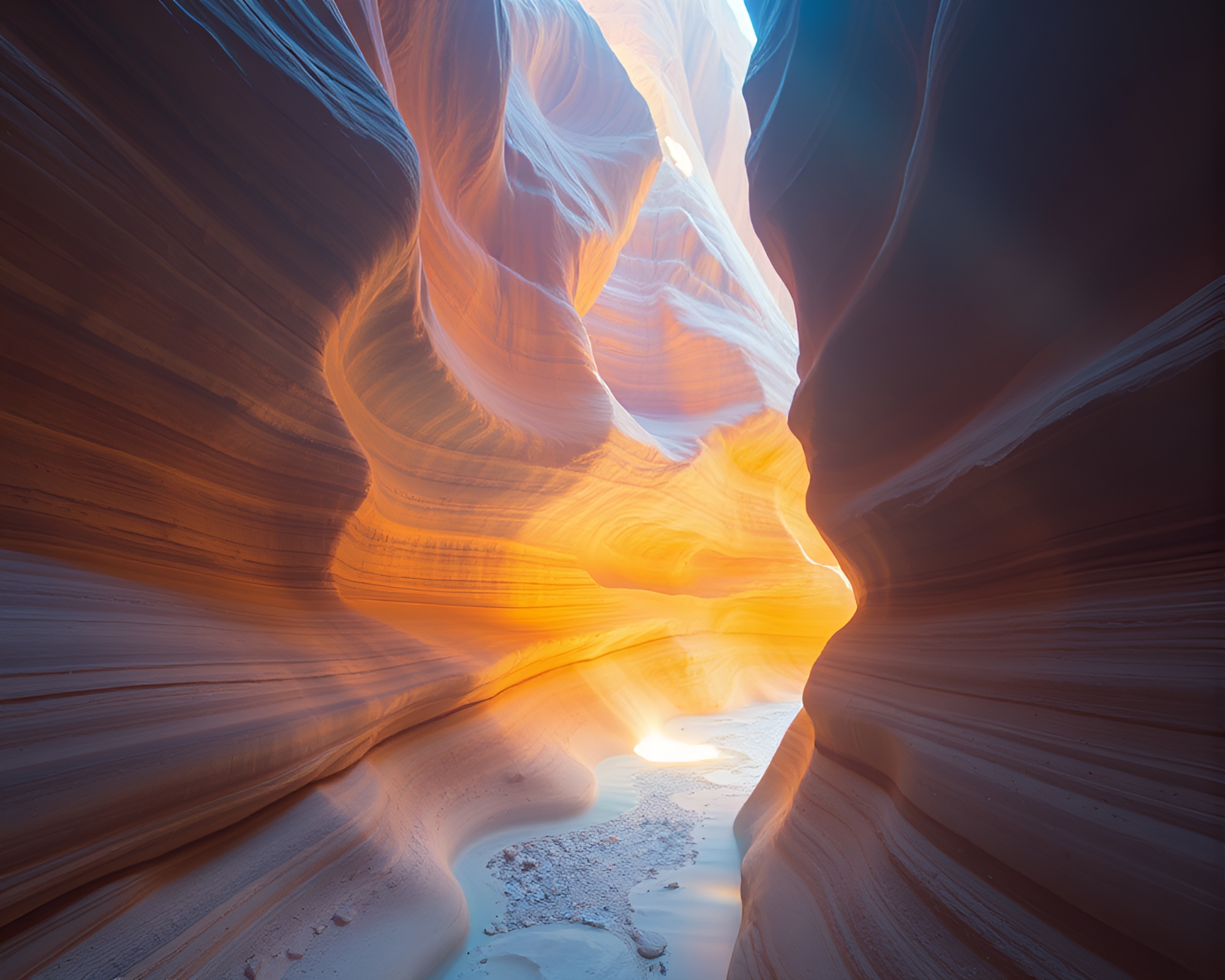 Sparkling Soap Film Over Eroded Canyon – free AI stock image