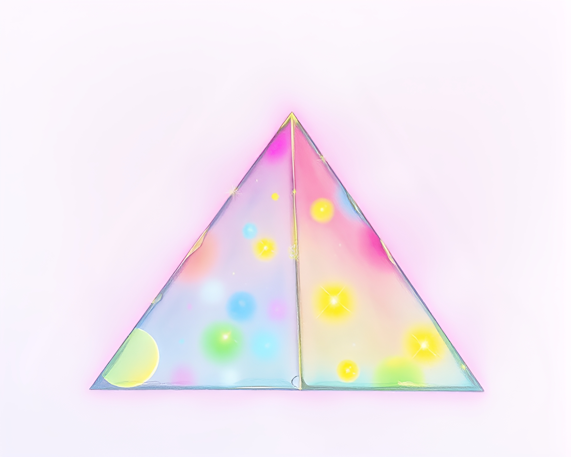 Illusionary Pyramid in Pastel Glow – free AI stock image