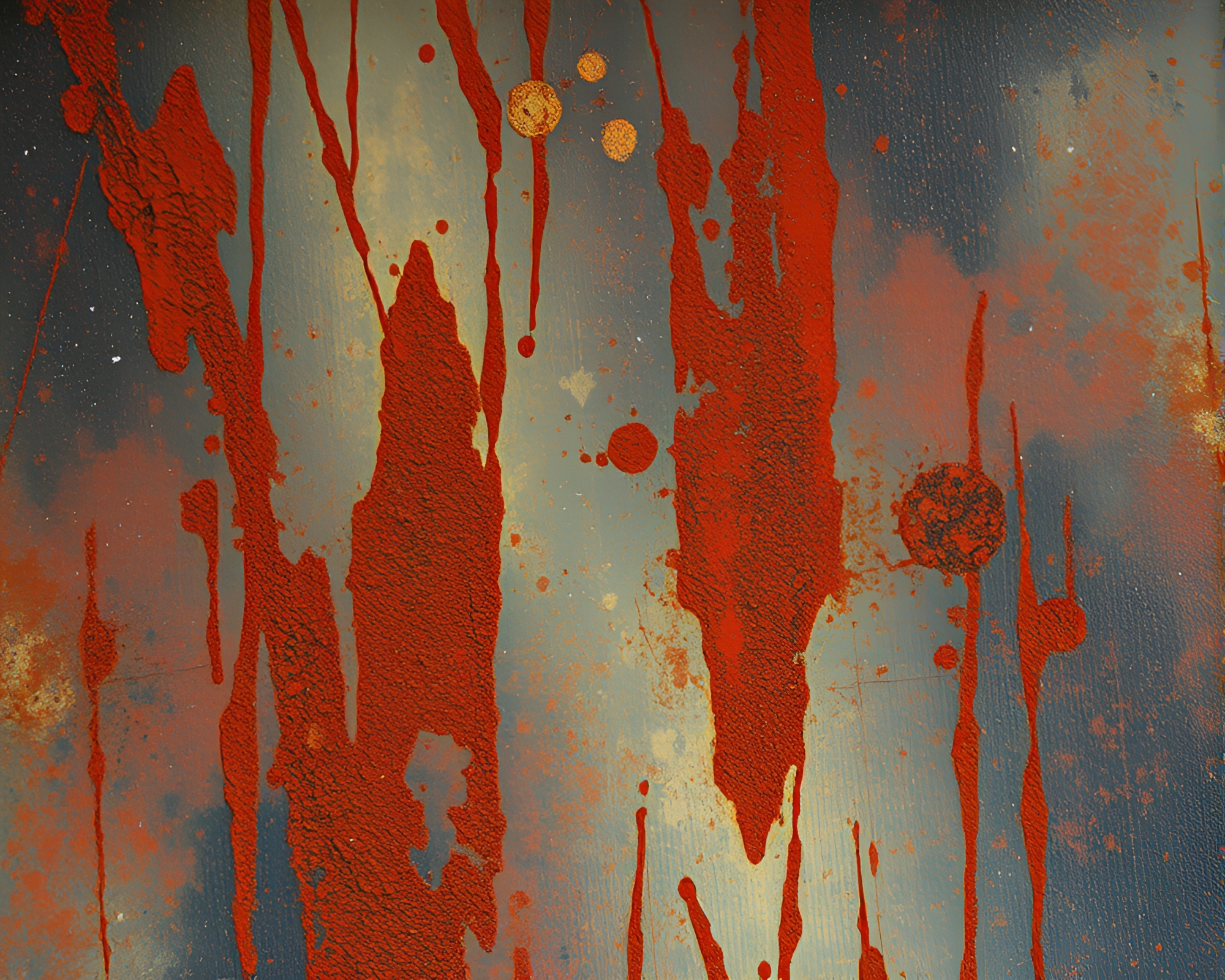 Galactic Rust Stain Abstract Duochrome Composition – free AI stock image