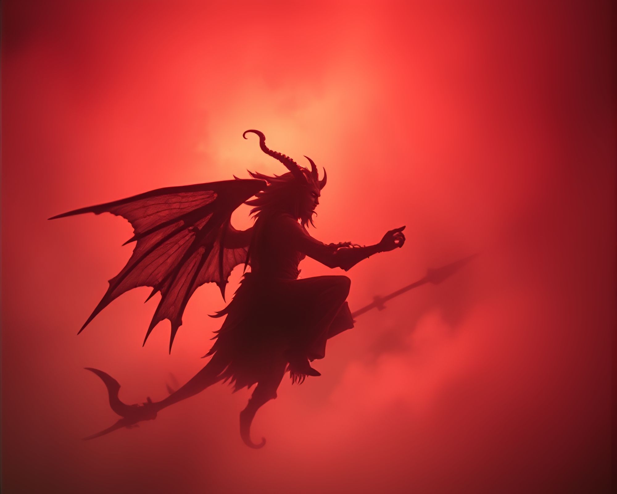 Mystical Djinn in Tri-Tone Dream – free AI stock image
