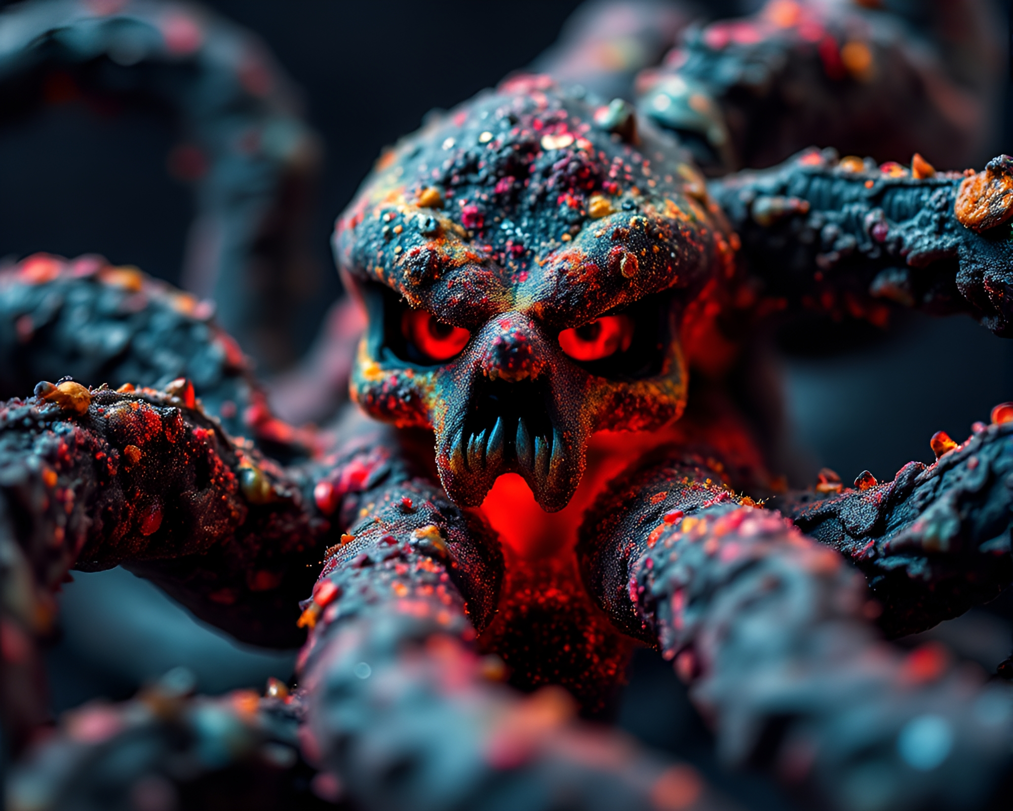 Enigmatic Kraken Close-Up in Cosmic Hues – free AI stock image