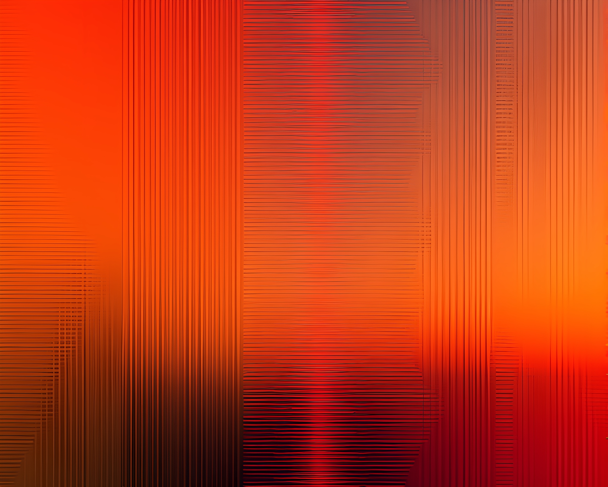 Sunset Satyr: Geometric Abstraction in Digital Noise – free AI stock image