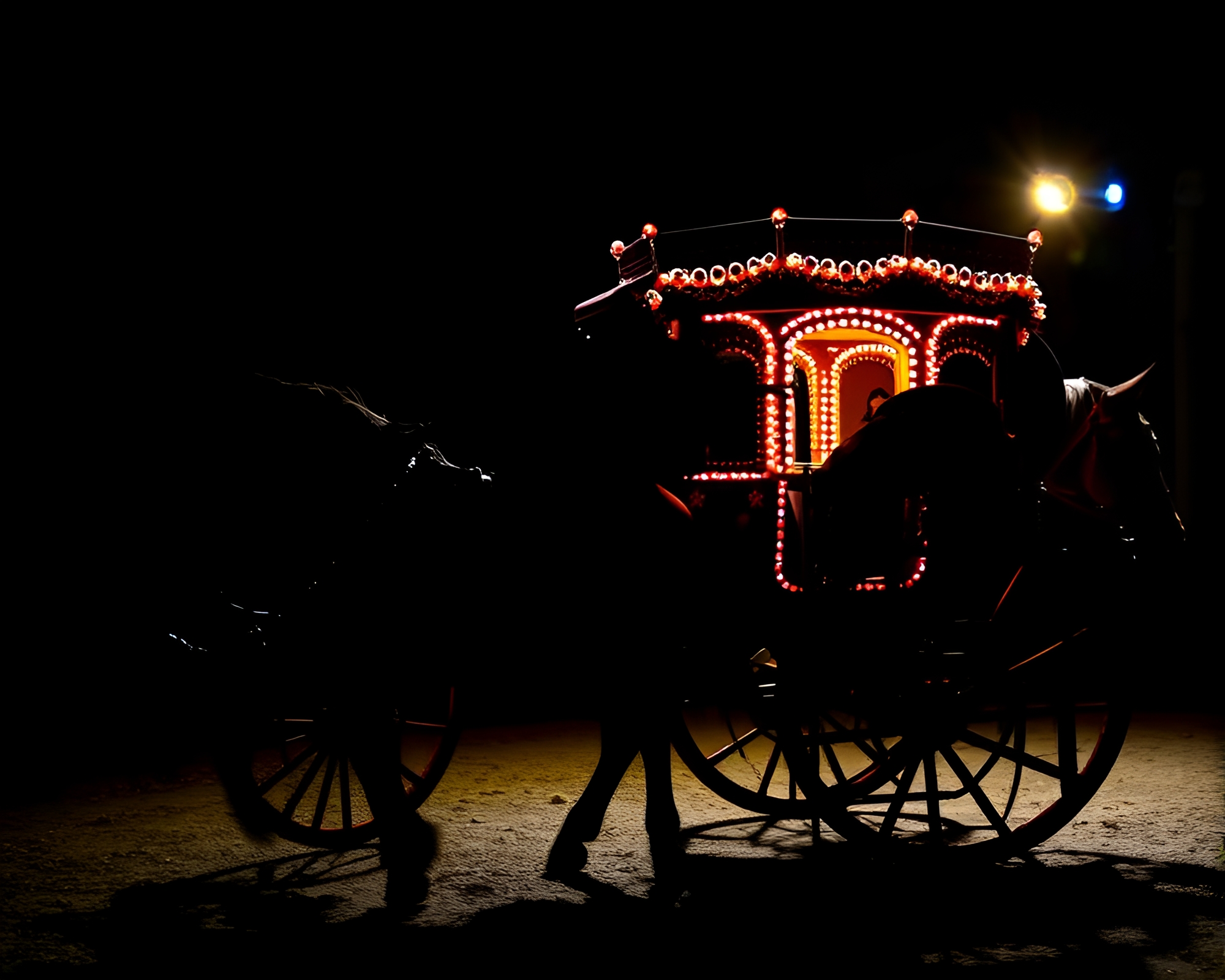 Dramatic Stagecoach Beadwork Accents – free AI stock image