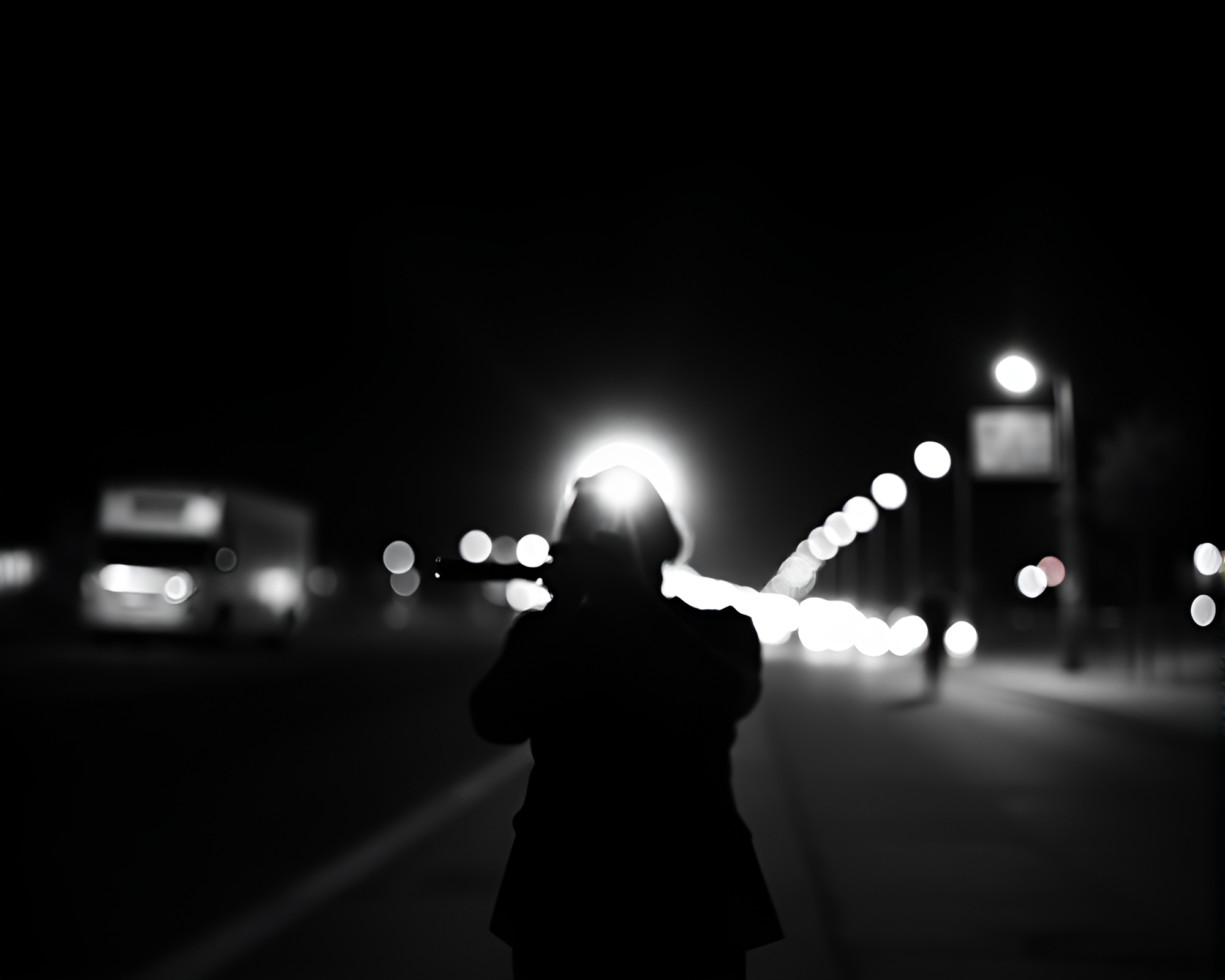 Trumpet in Eclipse Shadow: Film Noir Composition – free AI stock image