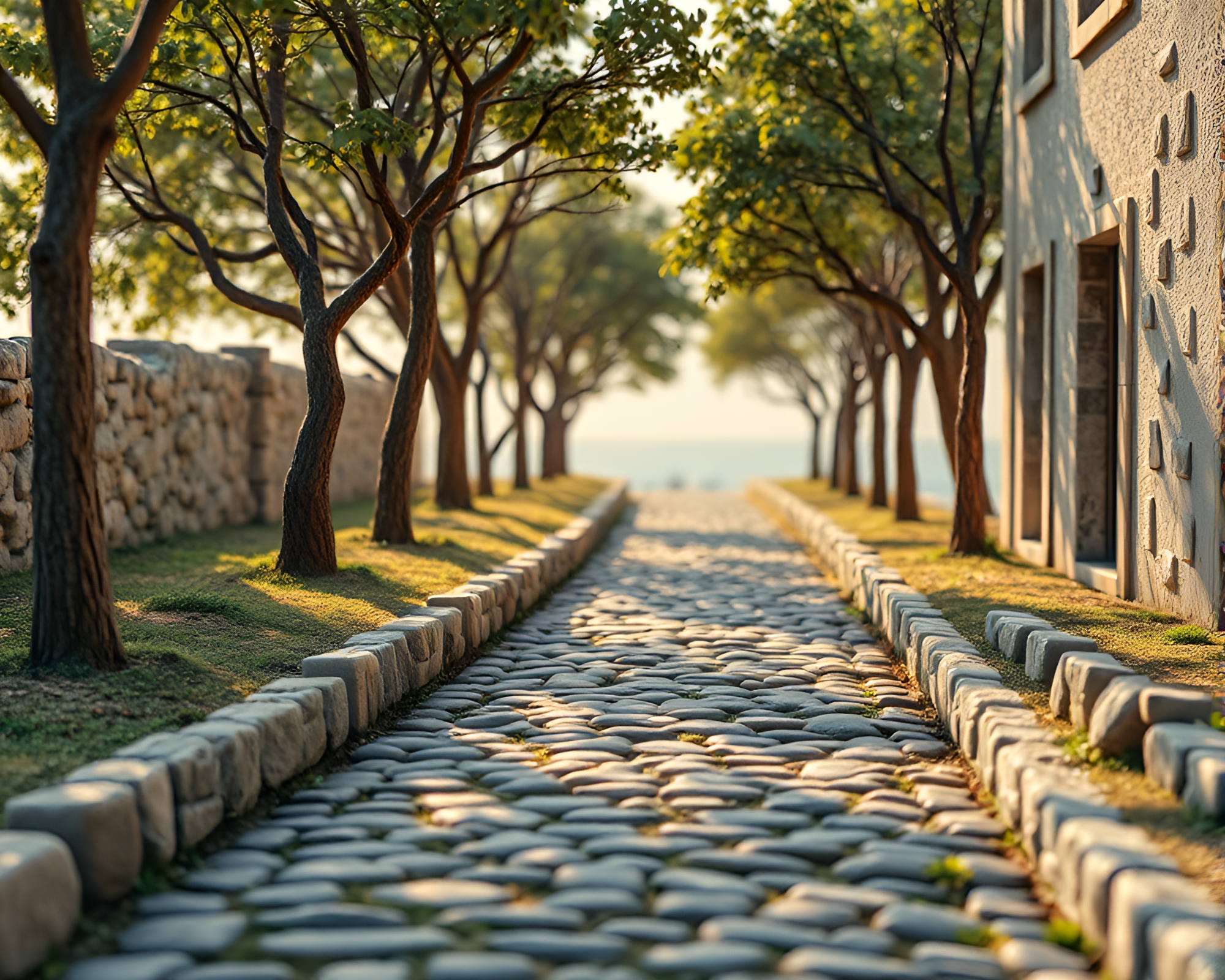 Surreal Island Path in HDR Stop-Motion Animation – free AI stock image