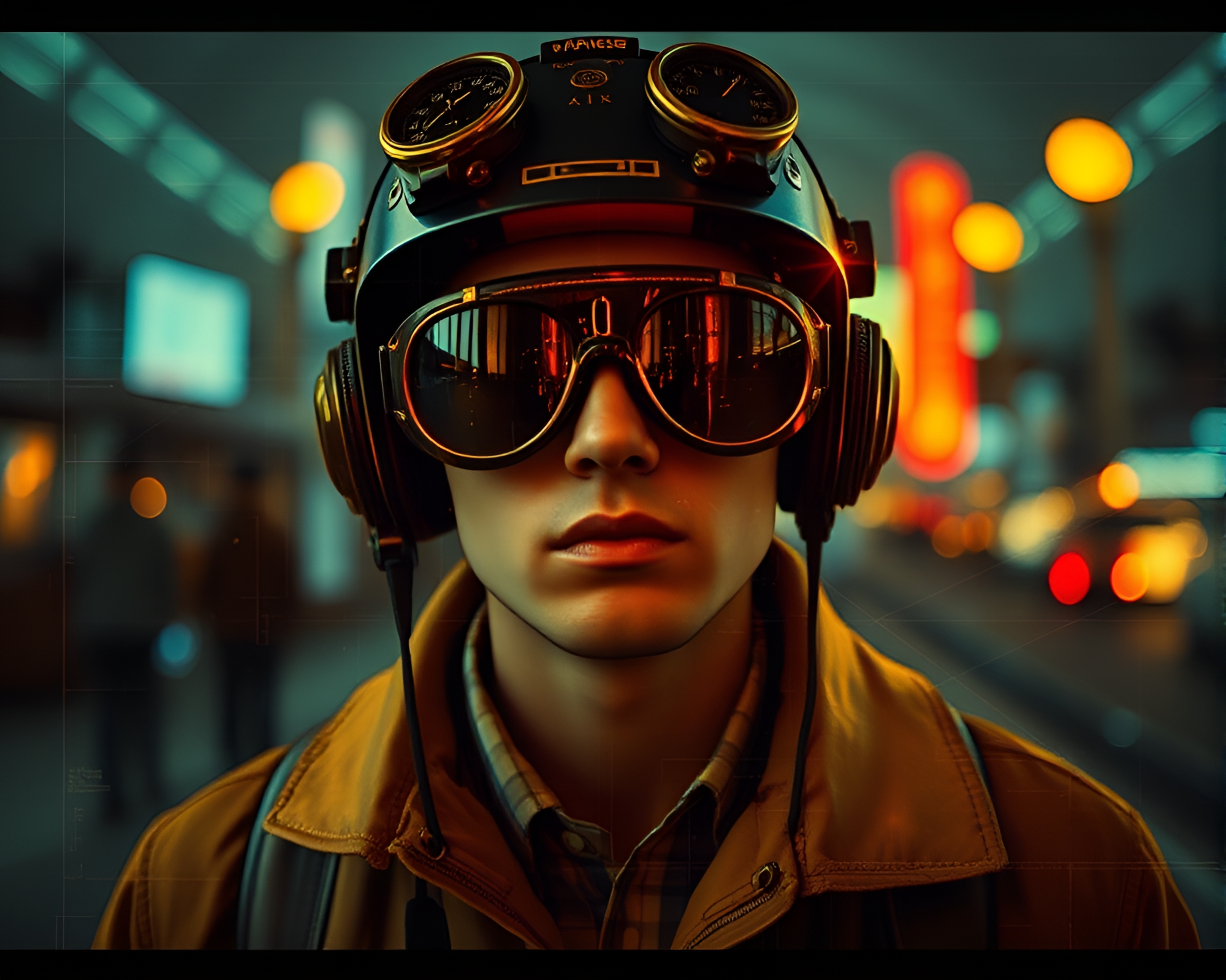 Time Traveler’s Gilded Blueprint Adventure – free AI stock image