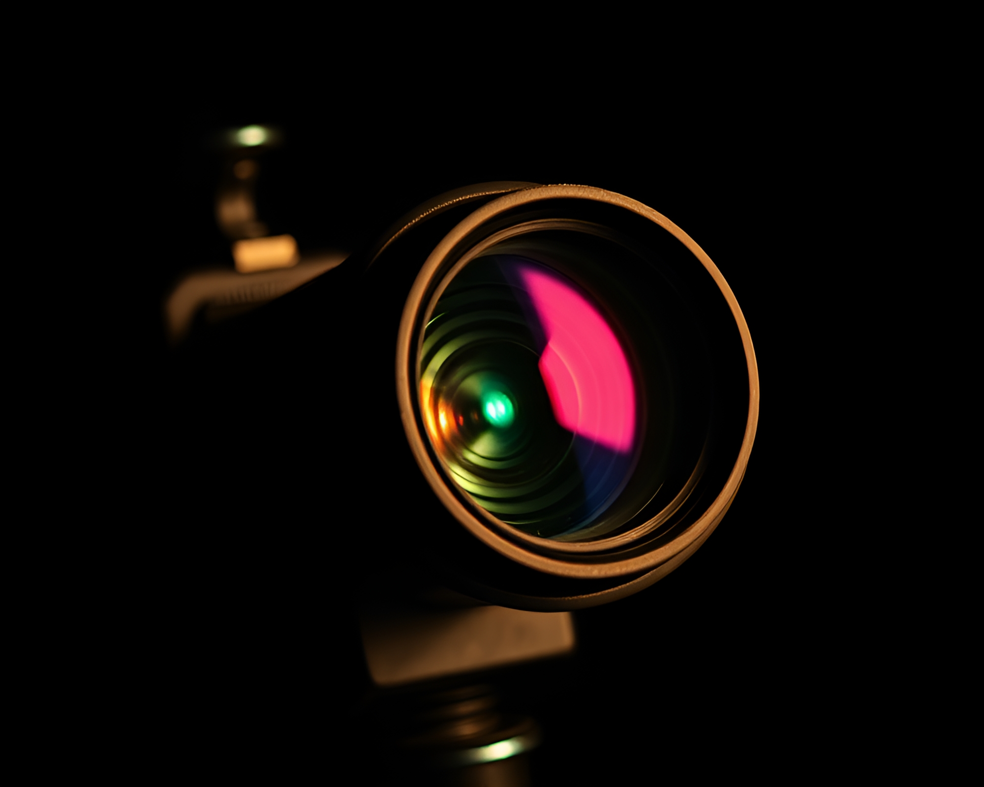 Vintage Telescope with Iridescent Noir Aesthetic – free AI stock image