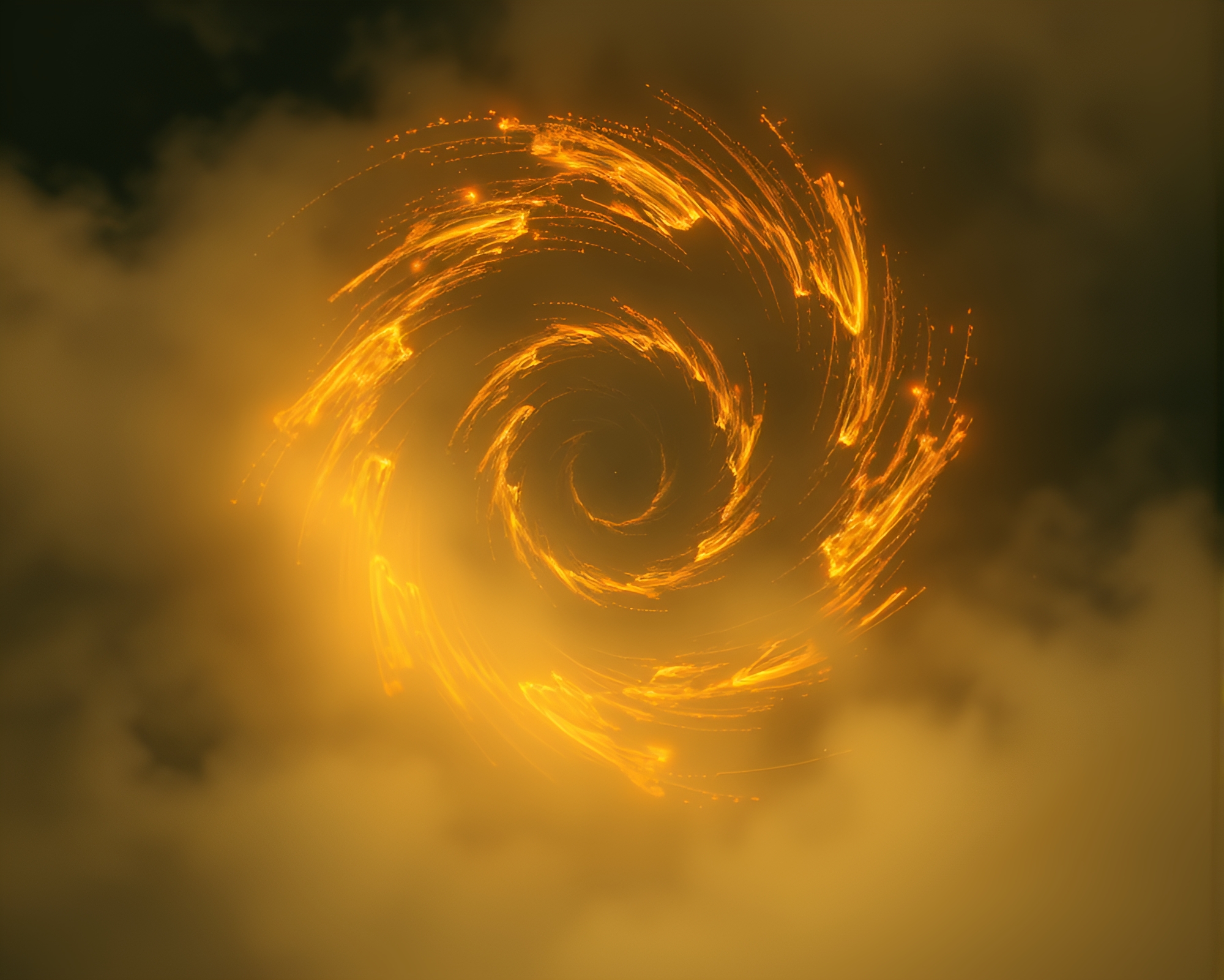 Enigmatic Golden Spiral Time Vortex in Lithographic Style – free AI stock image