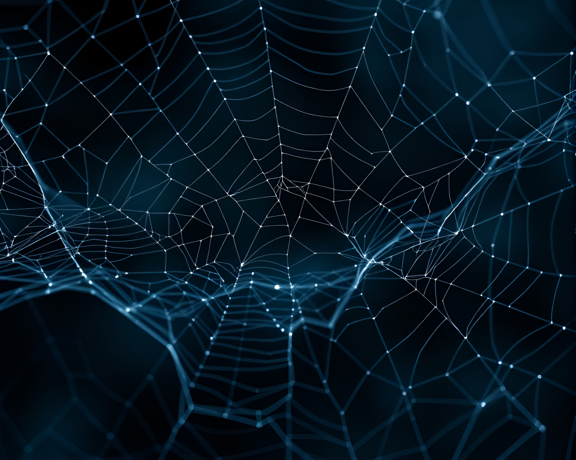 Hydra Cybernetic Data Visualization with Cobweb Strands – free AI stock image