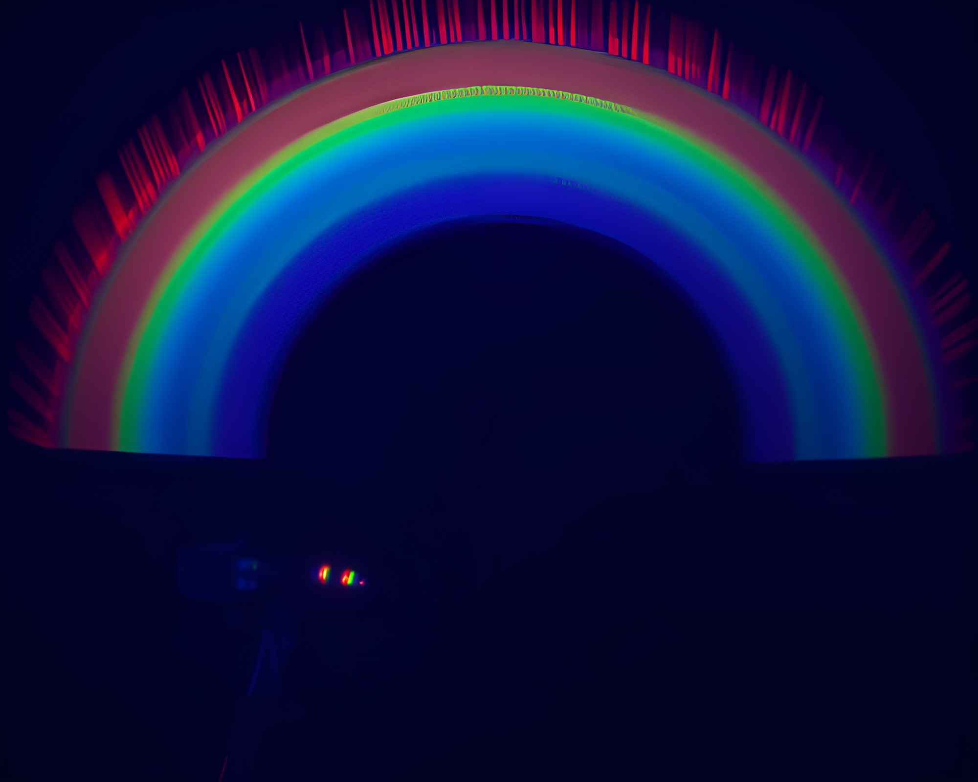 Ethereal Banshee in Anaglyph 3D Rainbow Refraction – free AI stock image