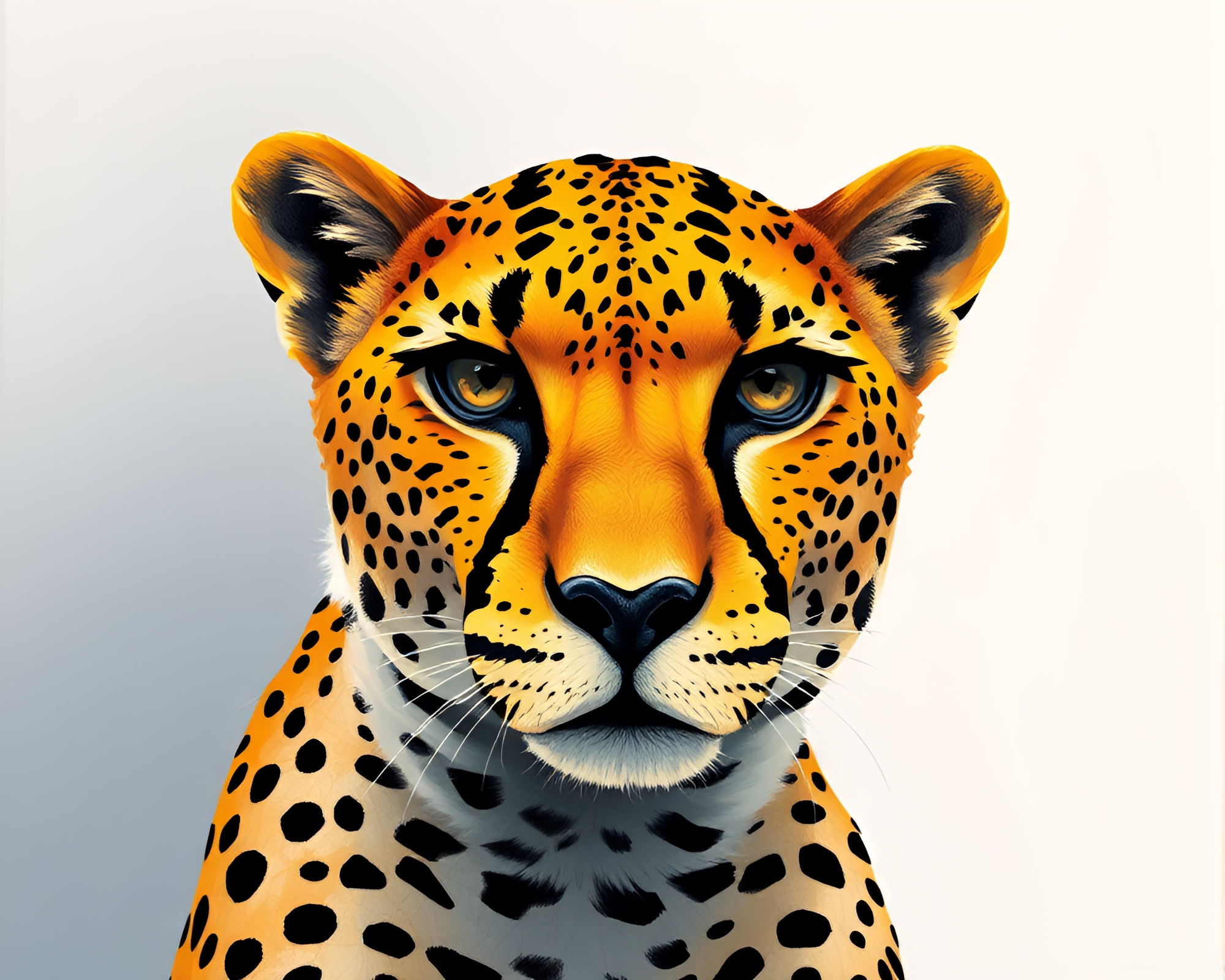 Cheetah in Pastel Mosaic Light Canvas – free AI stock image