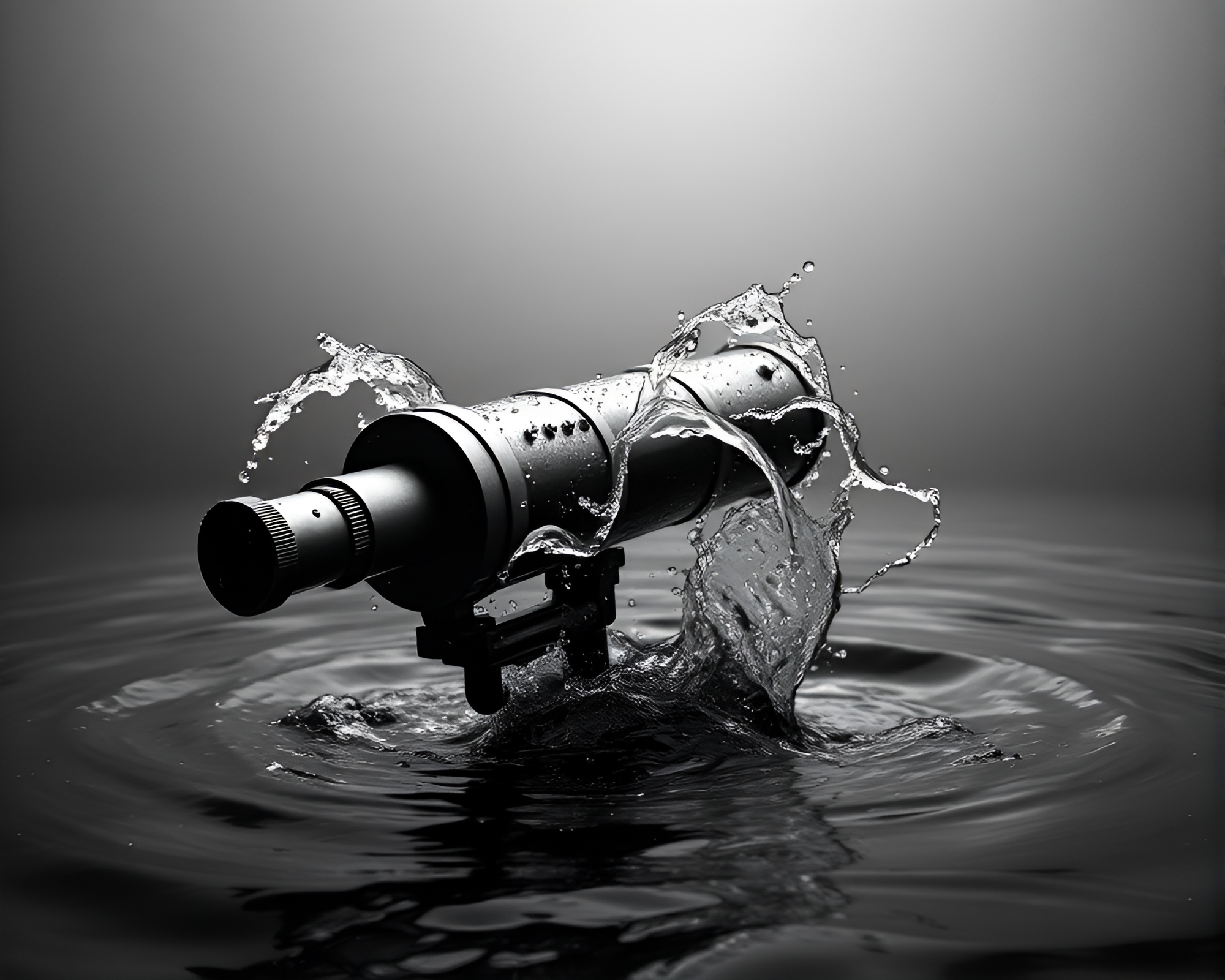 Vintage Telescope Observed Graphite Water Whirlpool – free AI stock image
