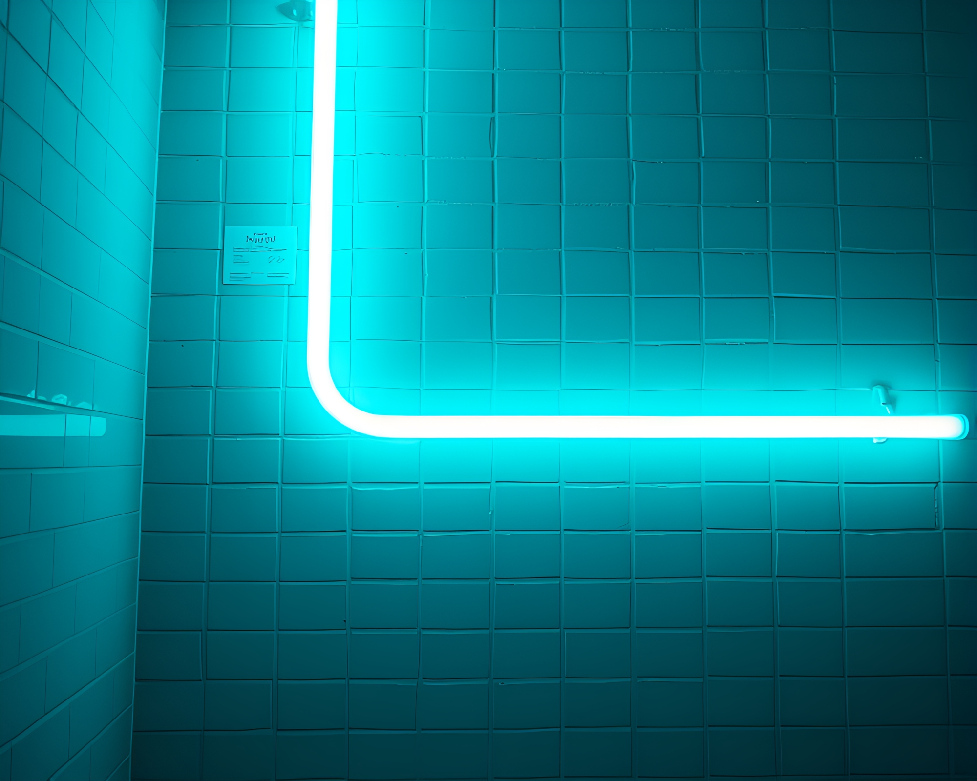 Teal Serenity on Neon Plateau – free AI stock image