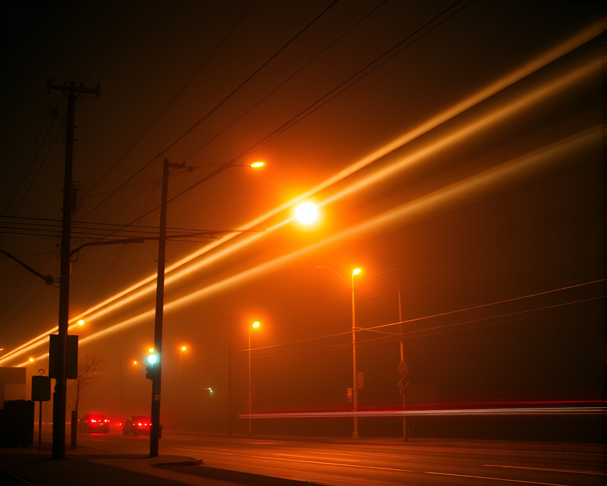 Morse Code Telegraph: Golden Hour Light Leak – free AI stock image