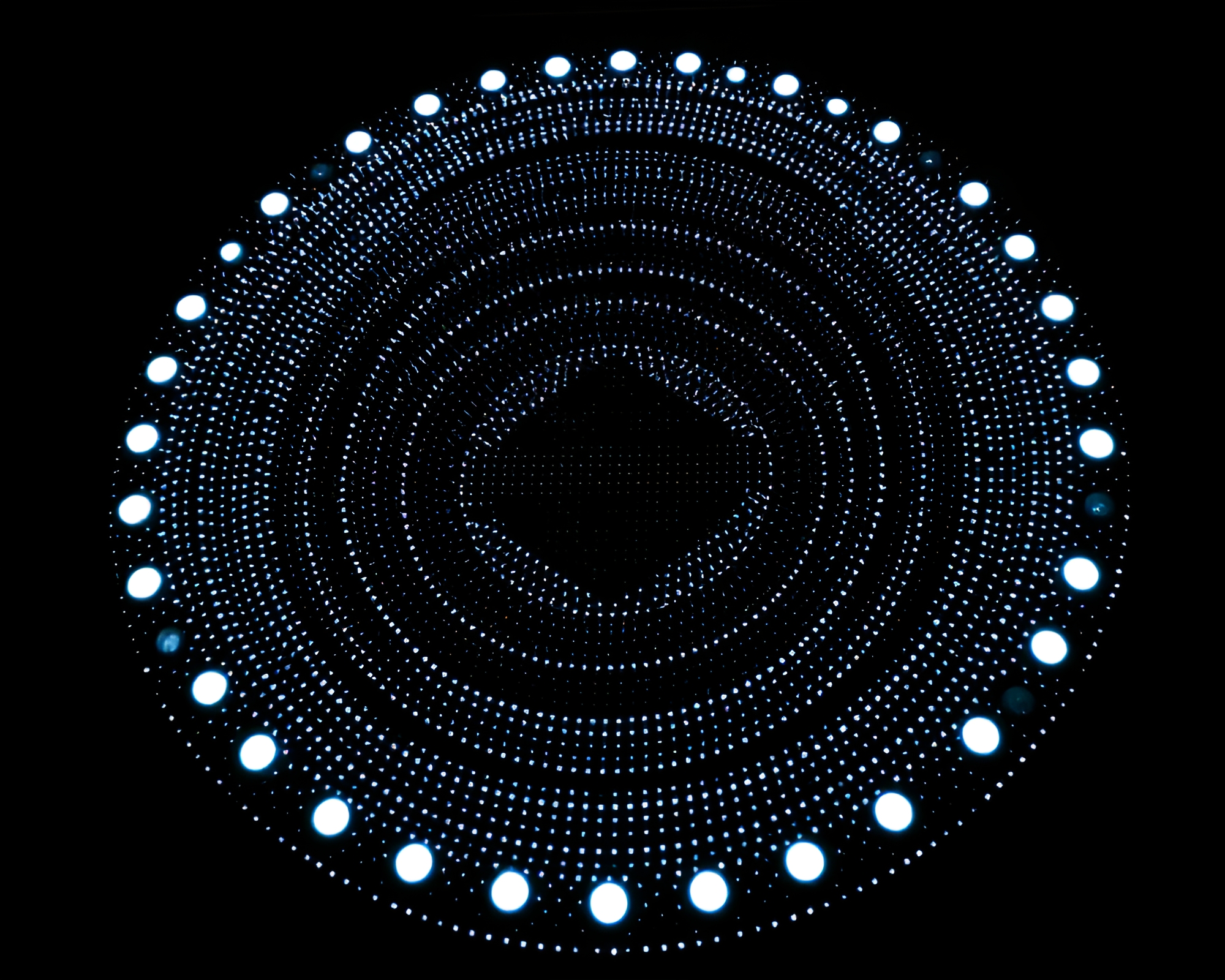 Fluorescent Stone Circle Noir Dot Matrix Composition – free AI stock image