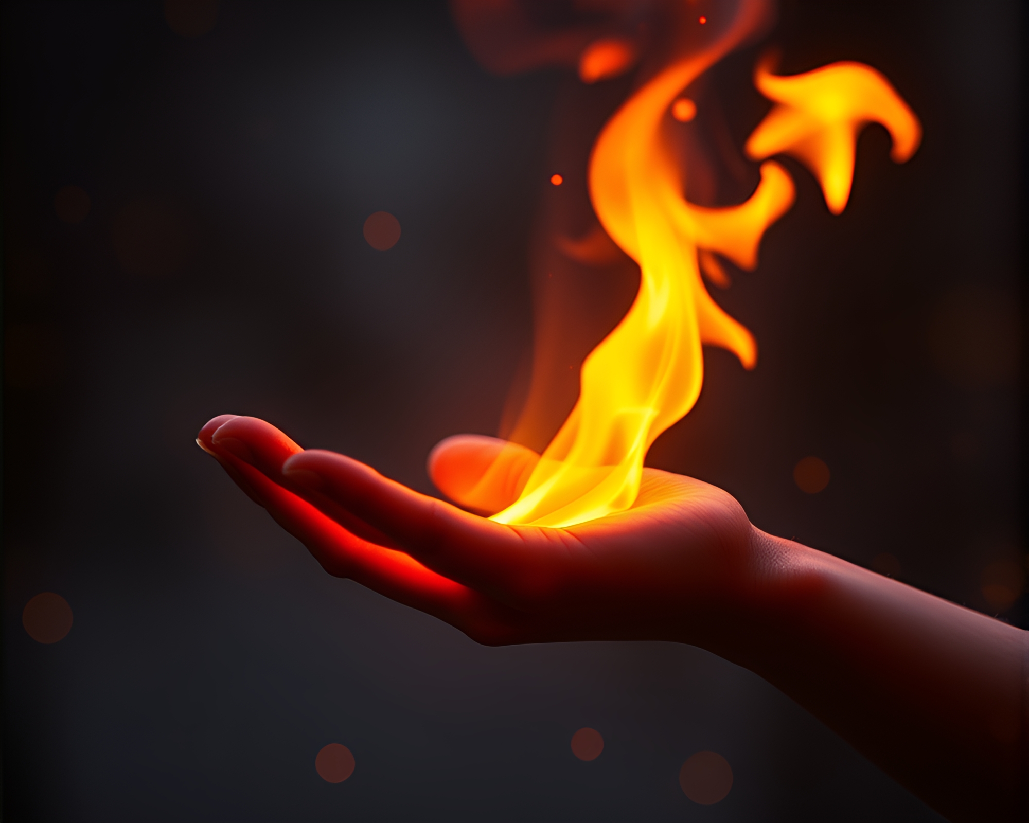 Surreal Cybernetic Hand by Bonfire Vignette – free AI stock image