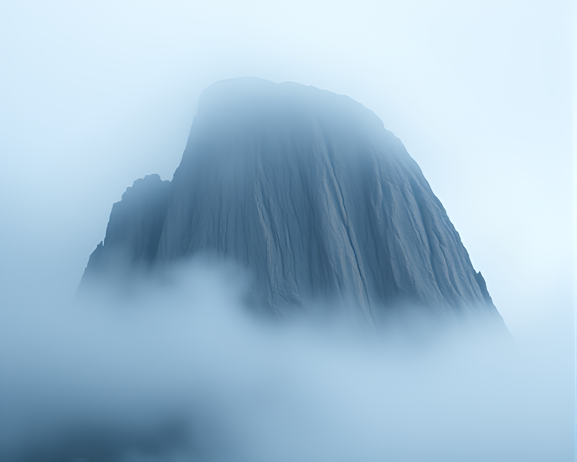 Surreal Monolith in Misty Contours Film Burned – free AI stock image